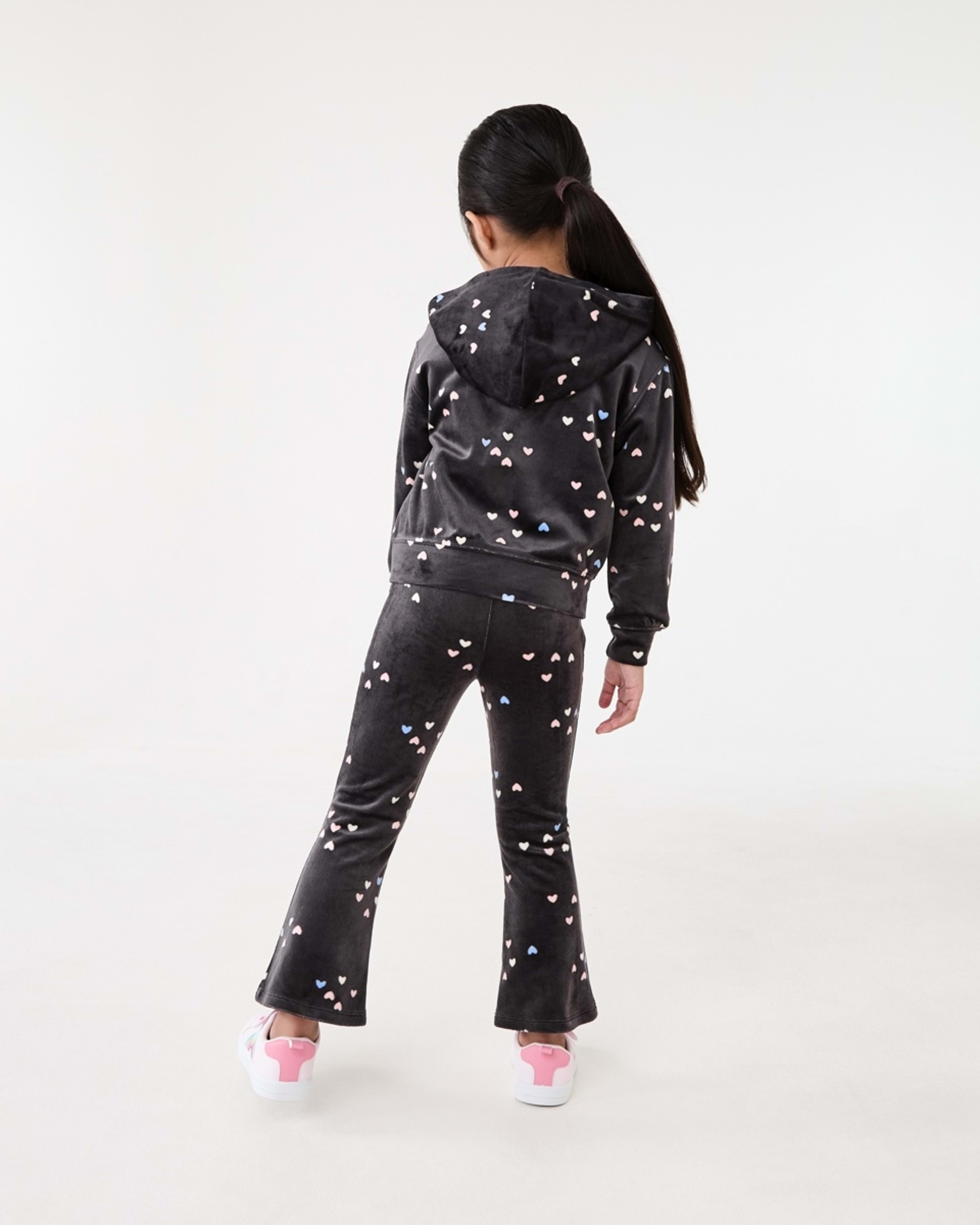 5 Velour Flare Leggings Hearts, 5 of 7