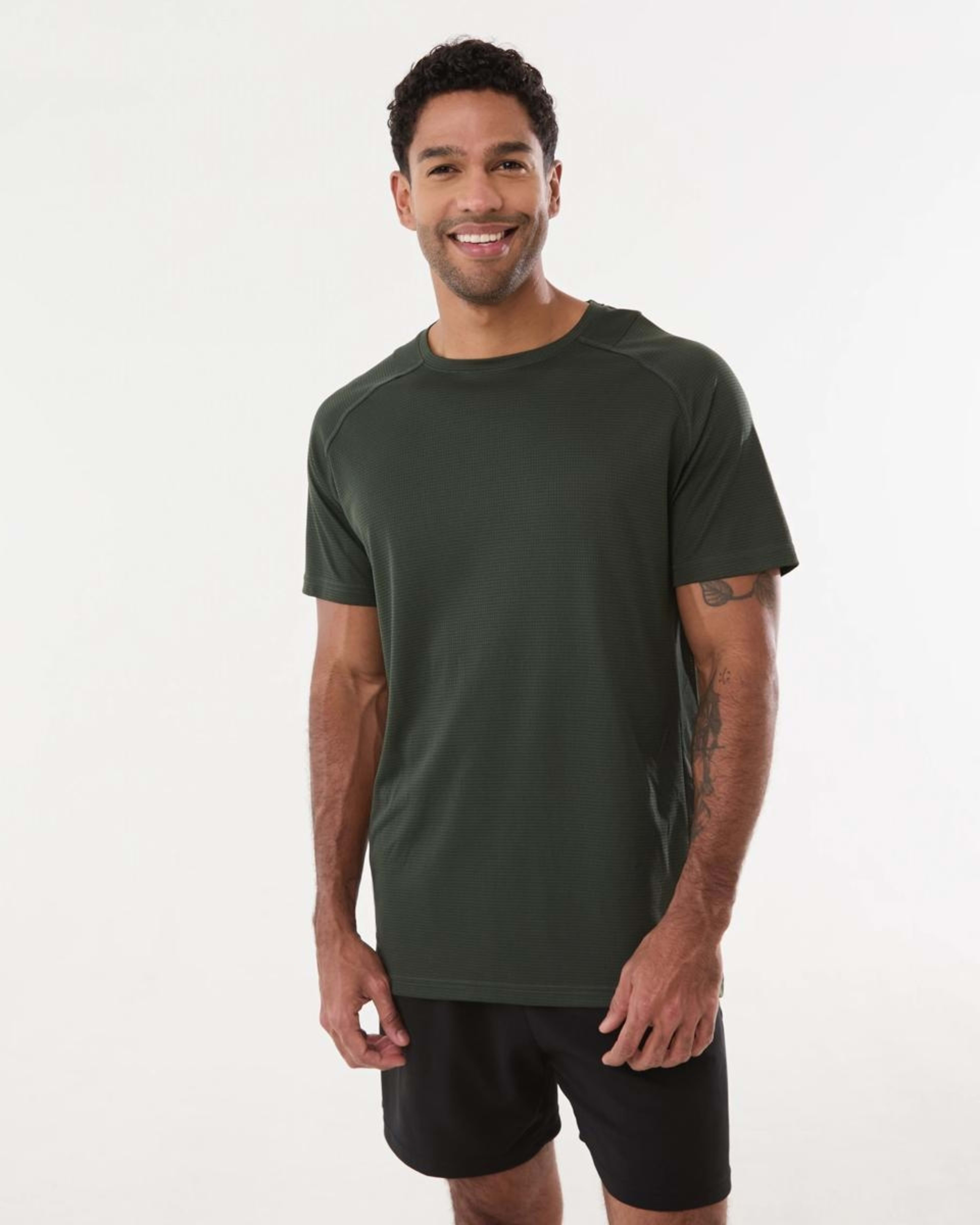 1 Active Mens Performance T-shirt DEEPEST GREEN, 1 of 6