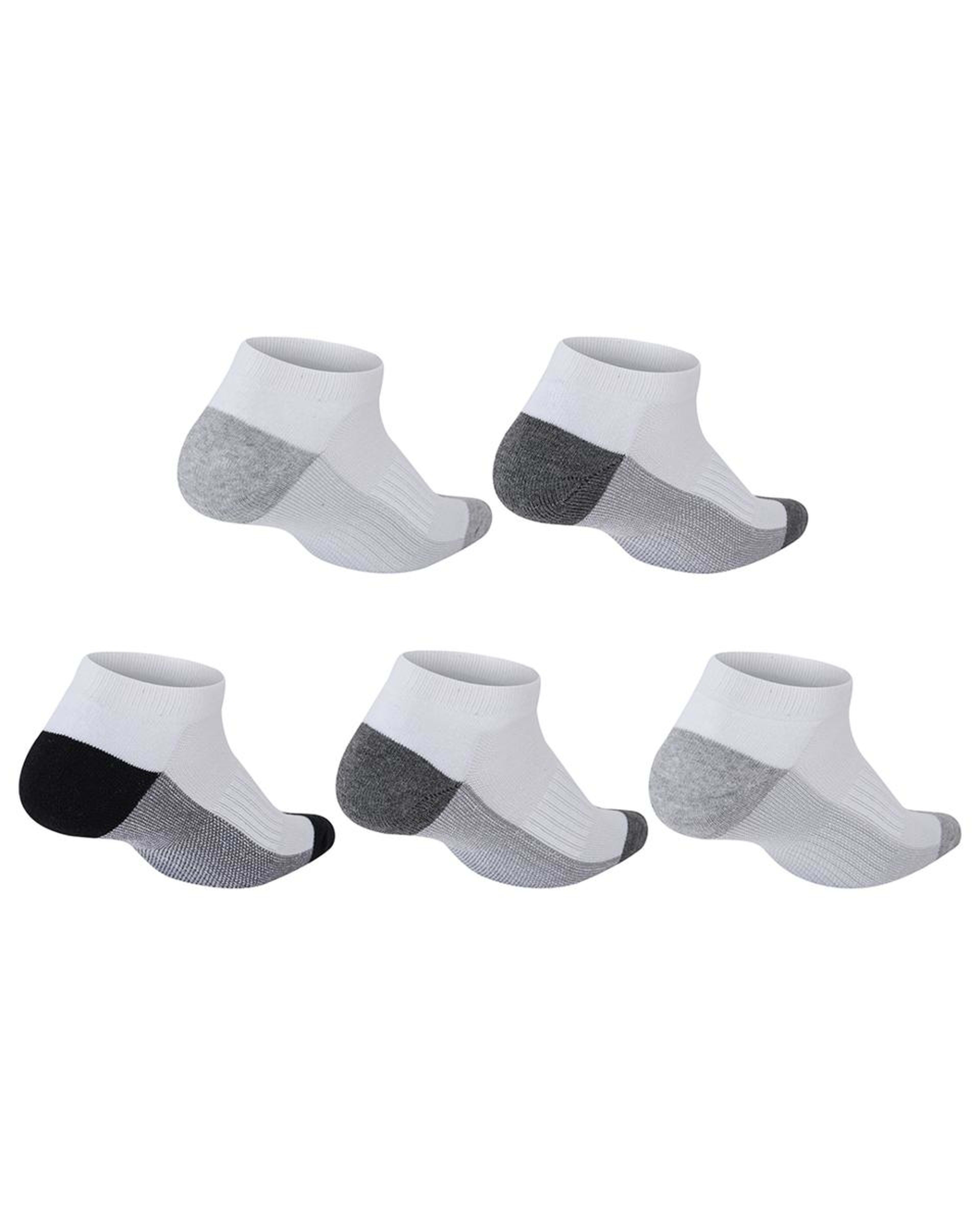 2 Active 5 Pack Low Cut Tough Sports Socks White, 2 of 3