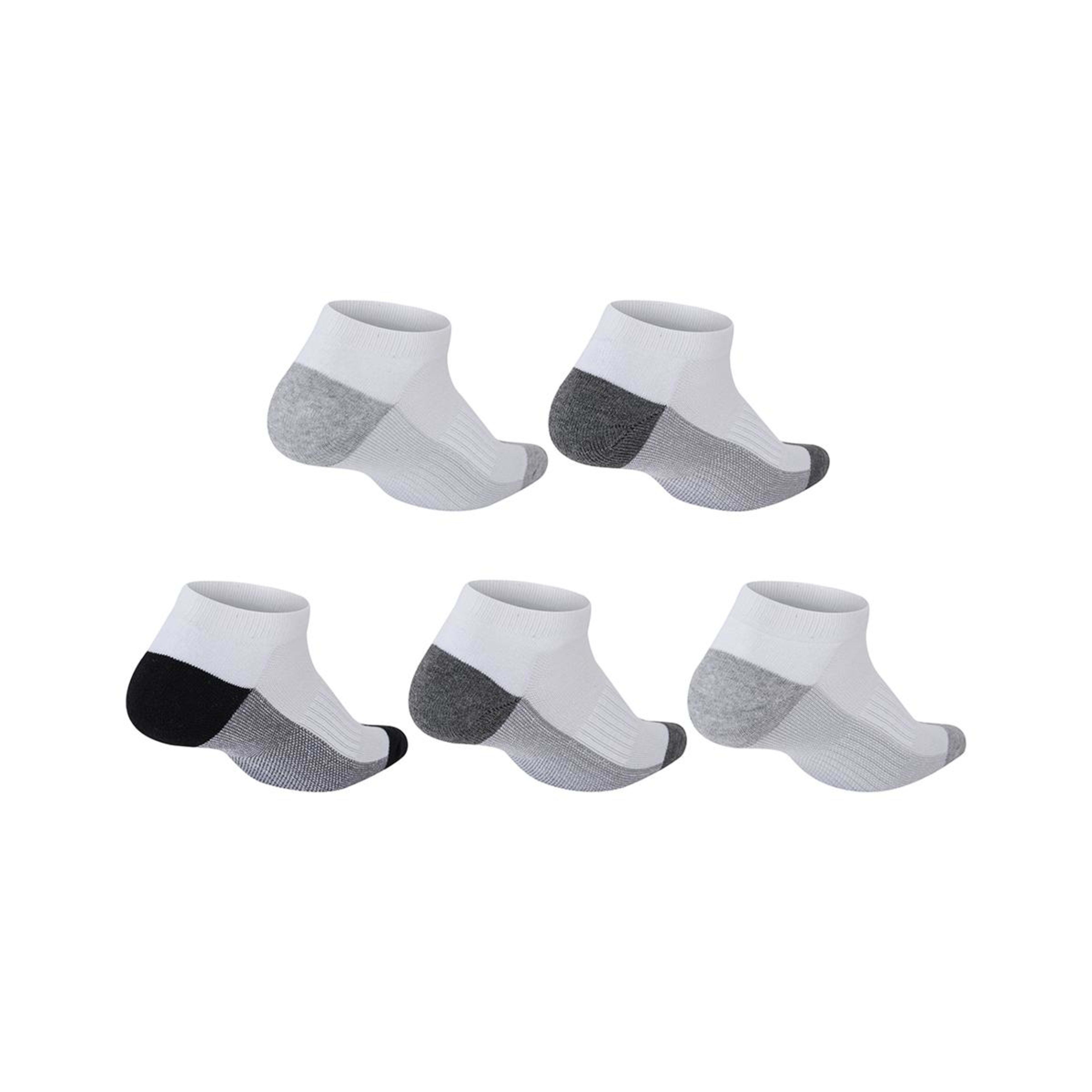 2 Active 5 Pack Low Cut Tough Sports Socks White, 2 of 3