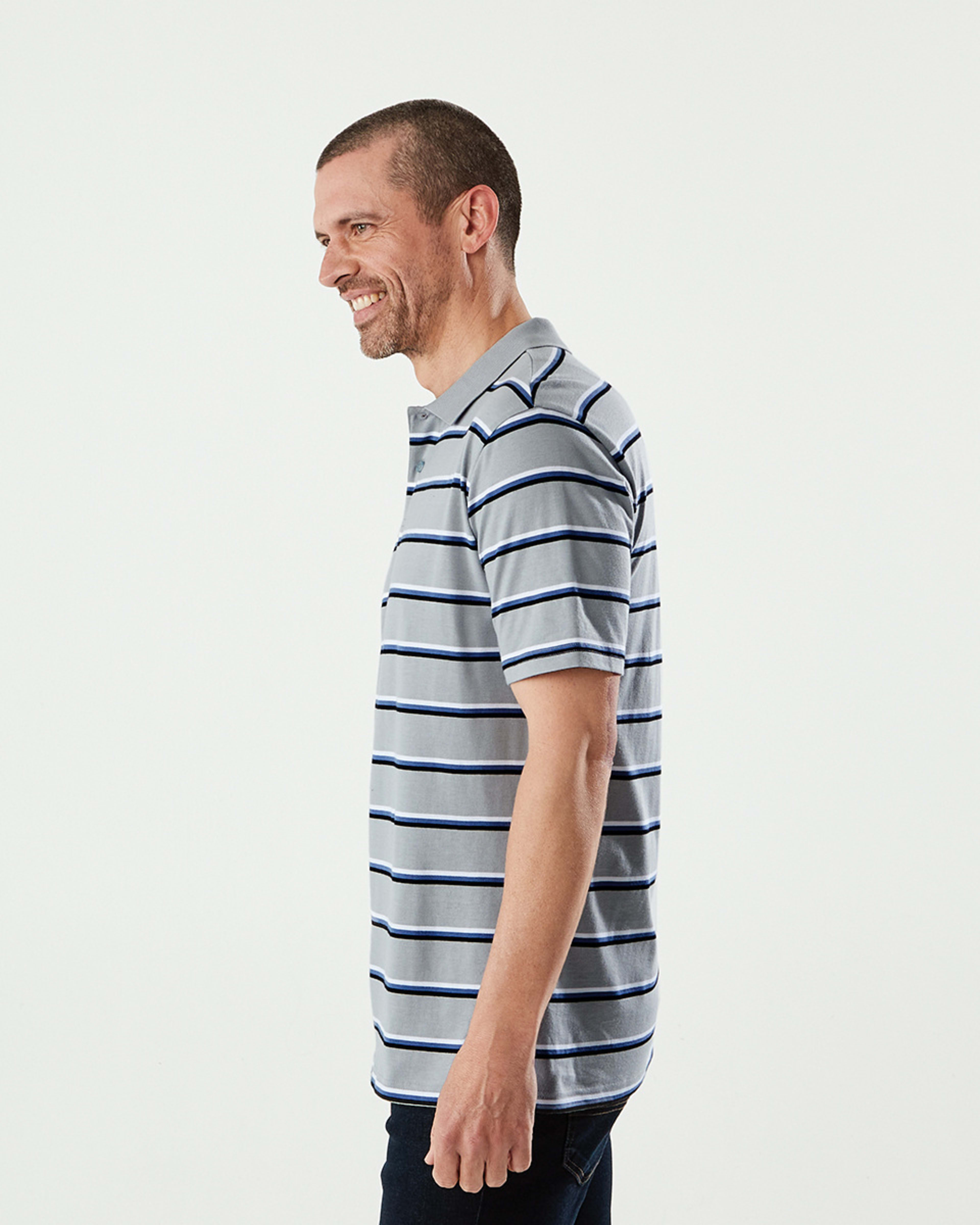 Jersey Stripe Polo Shirt Kmart