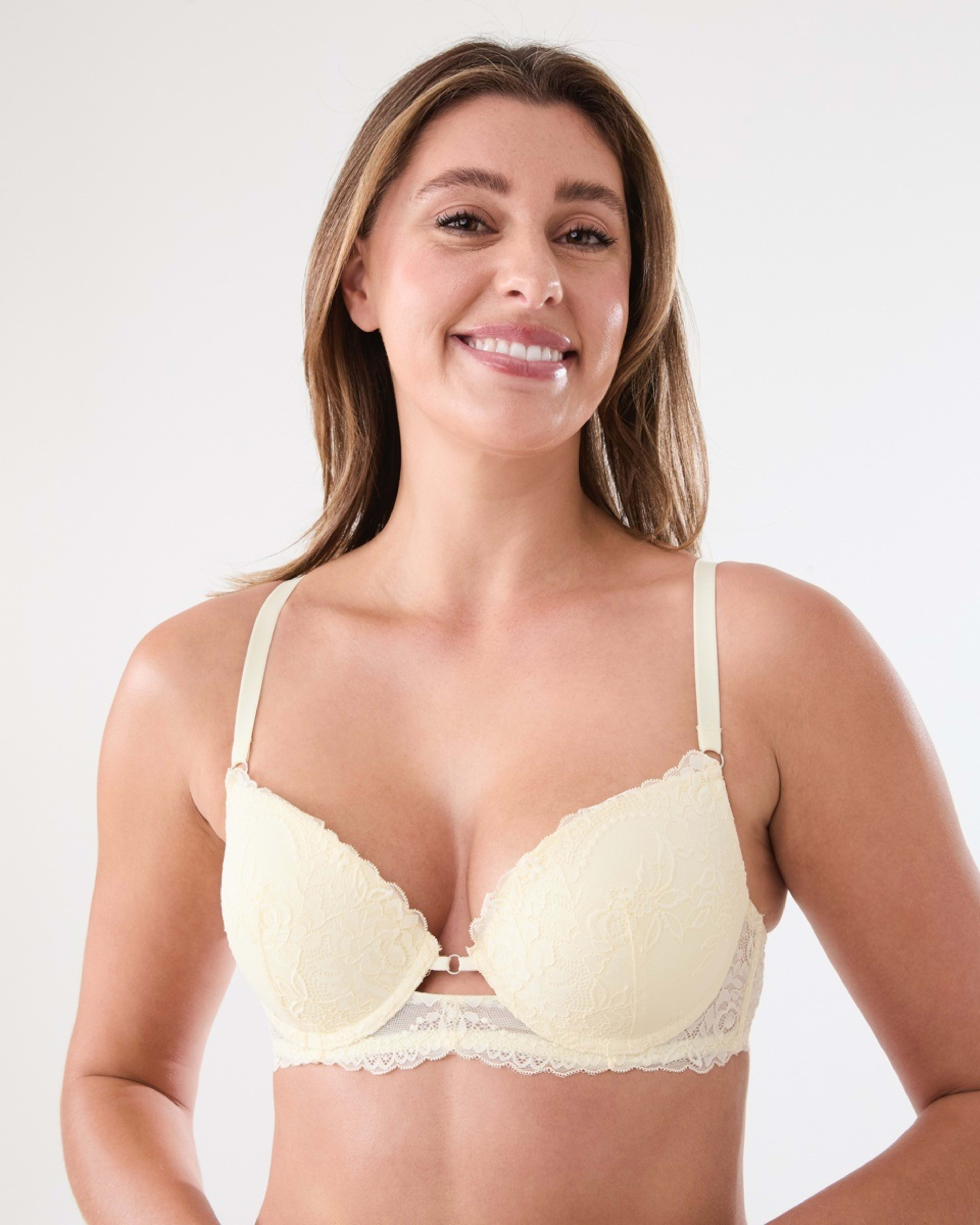 1 Co-ordinated Lace Push-Up Bra LEMON ICING