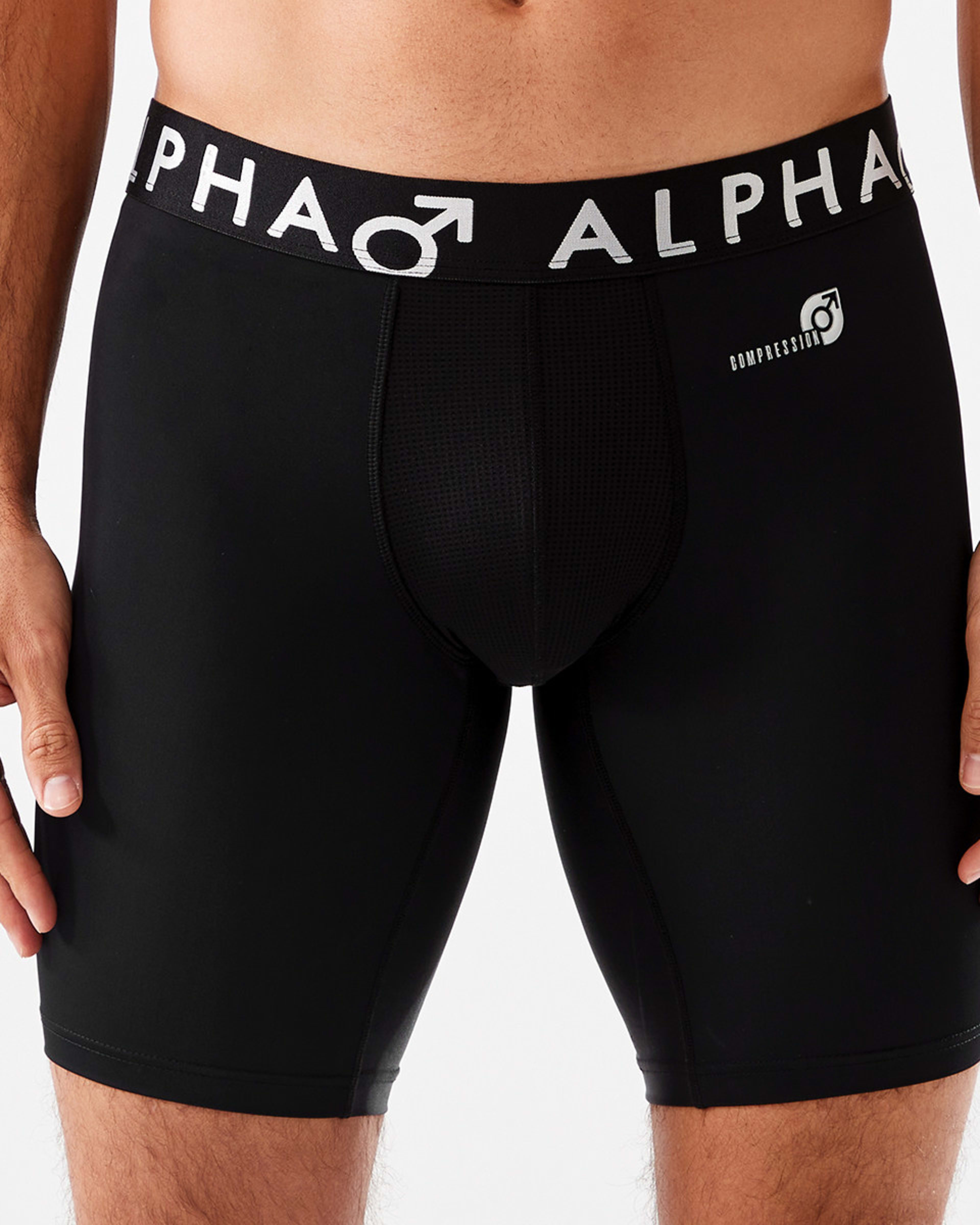 1 Compression Trunks Black Silver