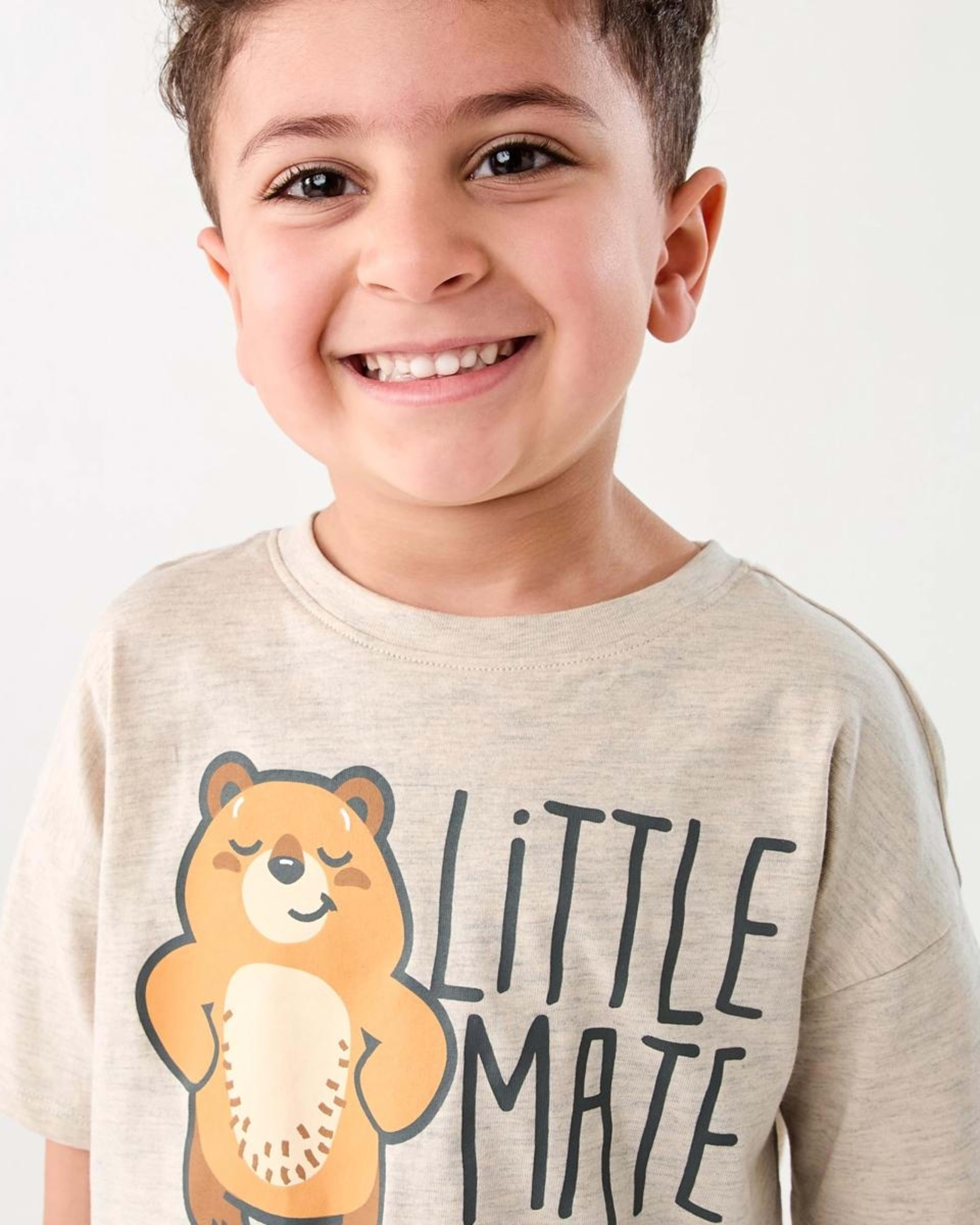 3 Father's Day Pyjama Set LITTLE BEAR MATE OATMEAL, 3 of 7