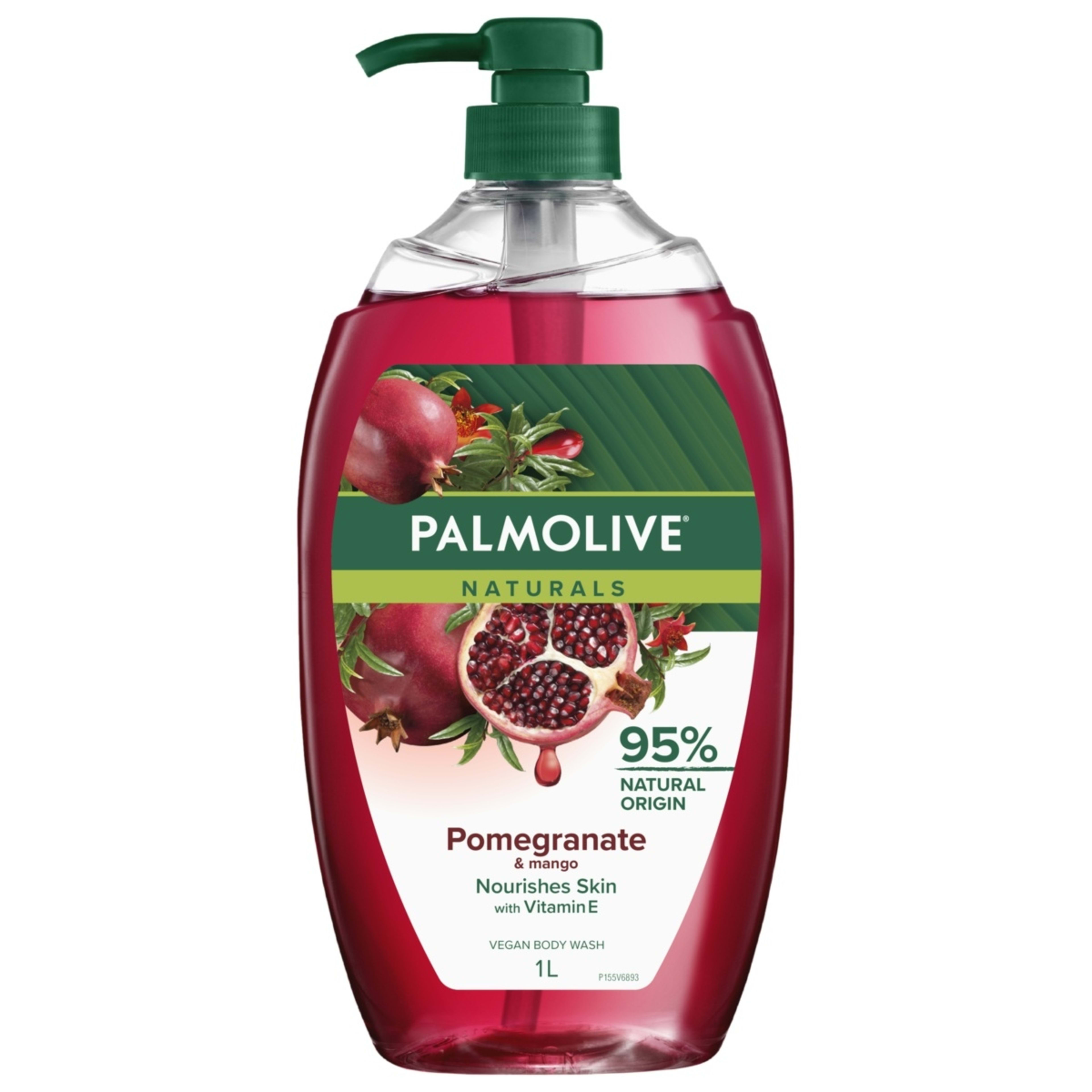 1 Palmolive Naturals Body Wash 1L - Pomegranate & Mango, 1 of 8