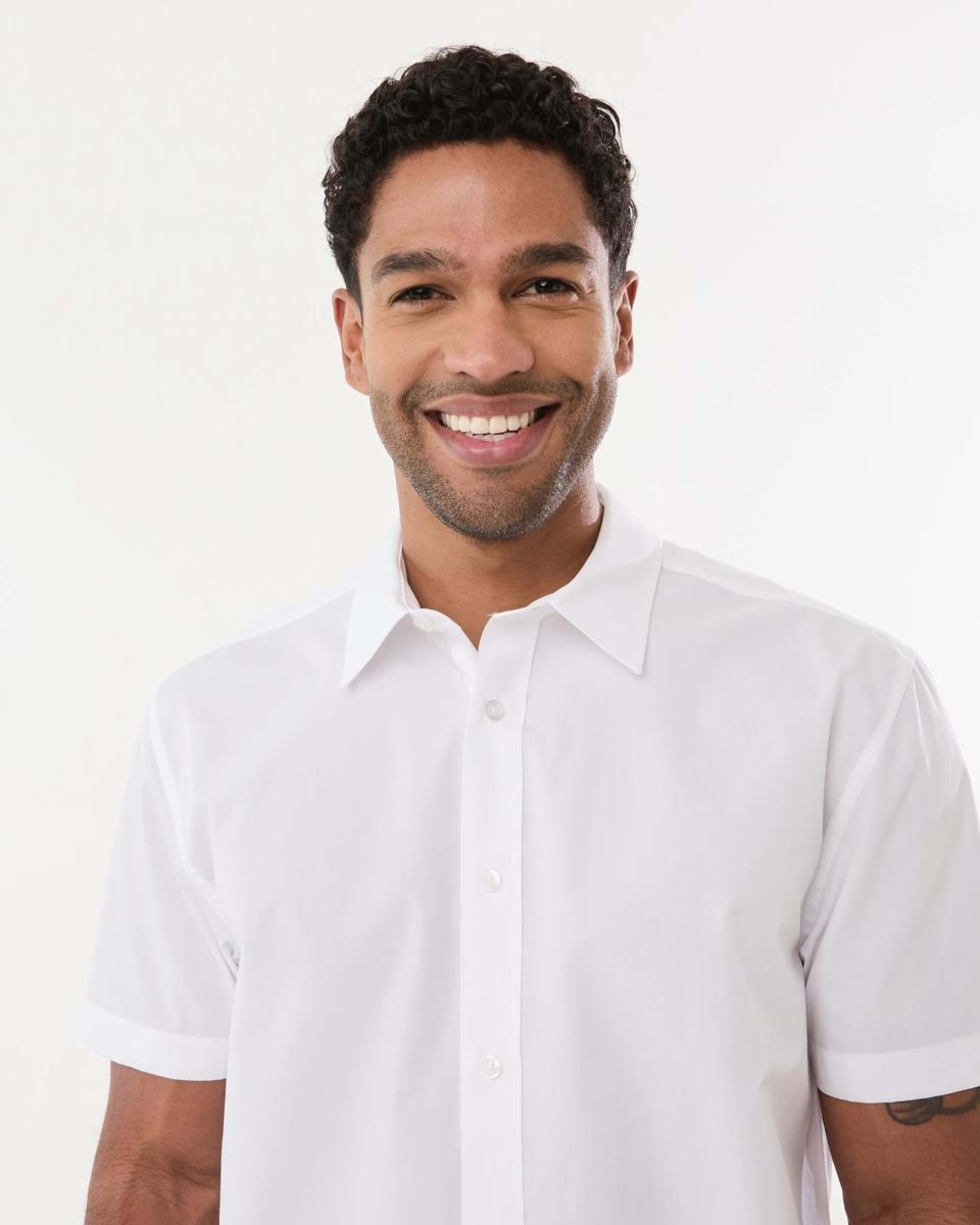 4 Work Short Sleeve Business Shirt WHITE, 4 of 5