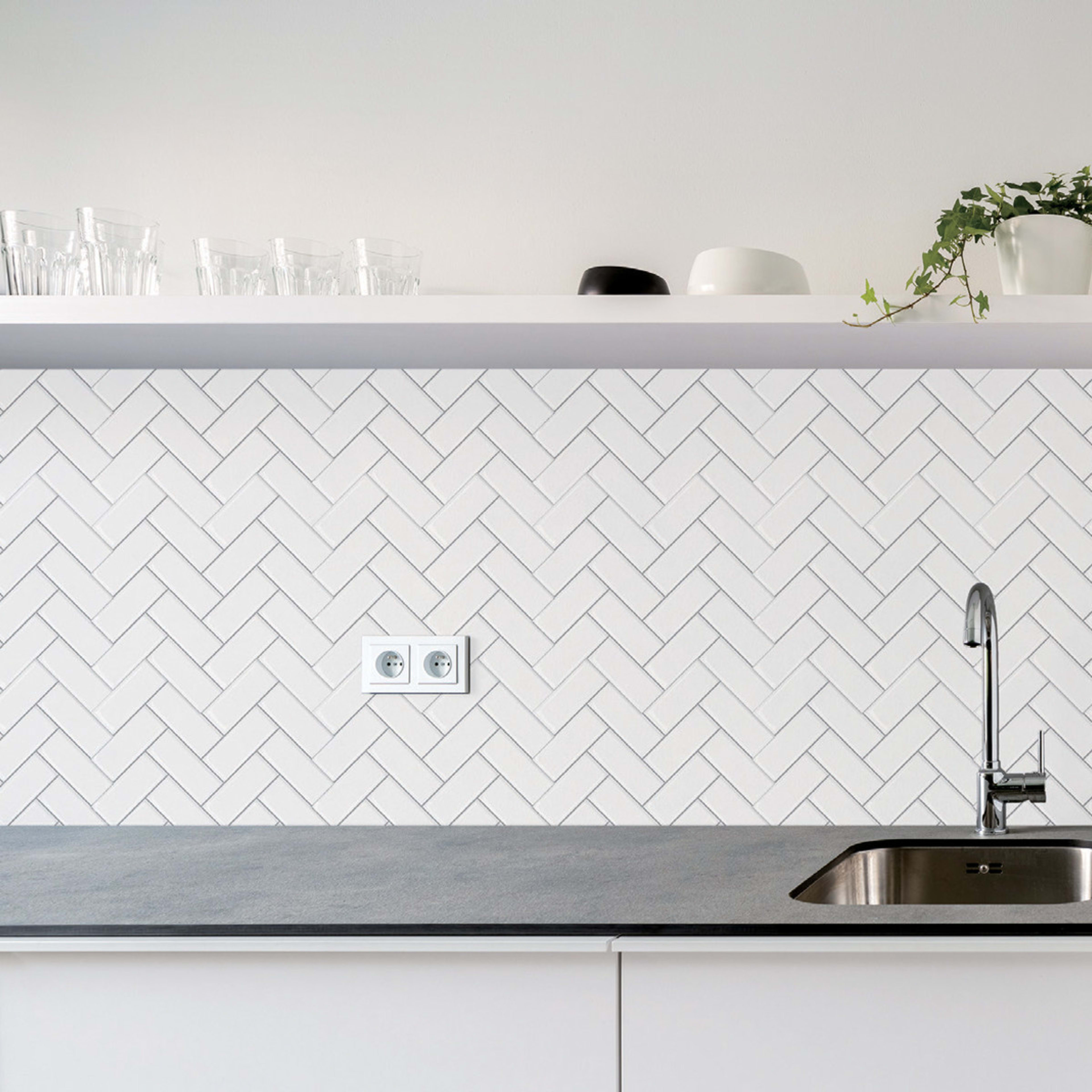 5 Pack Self Adhesive 3D Tiles Herringbone Kmart