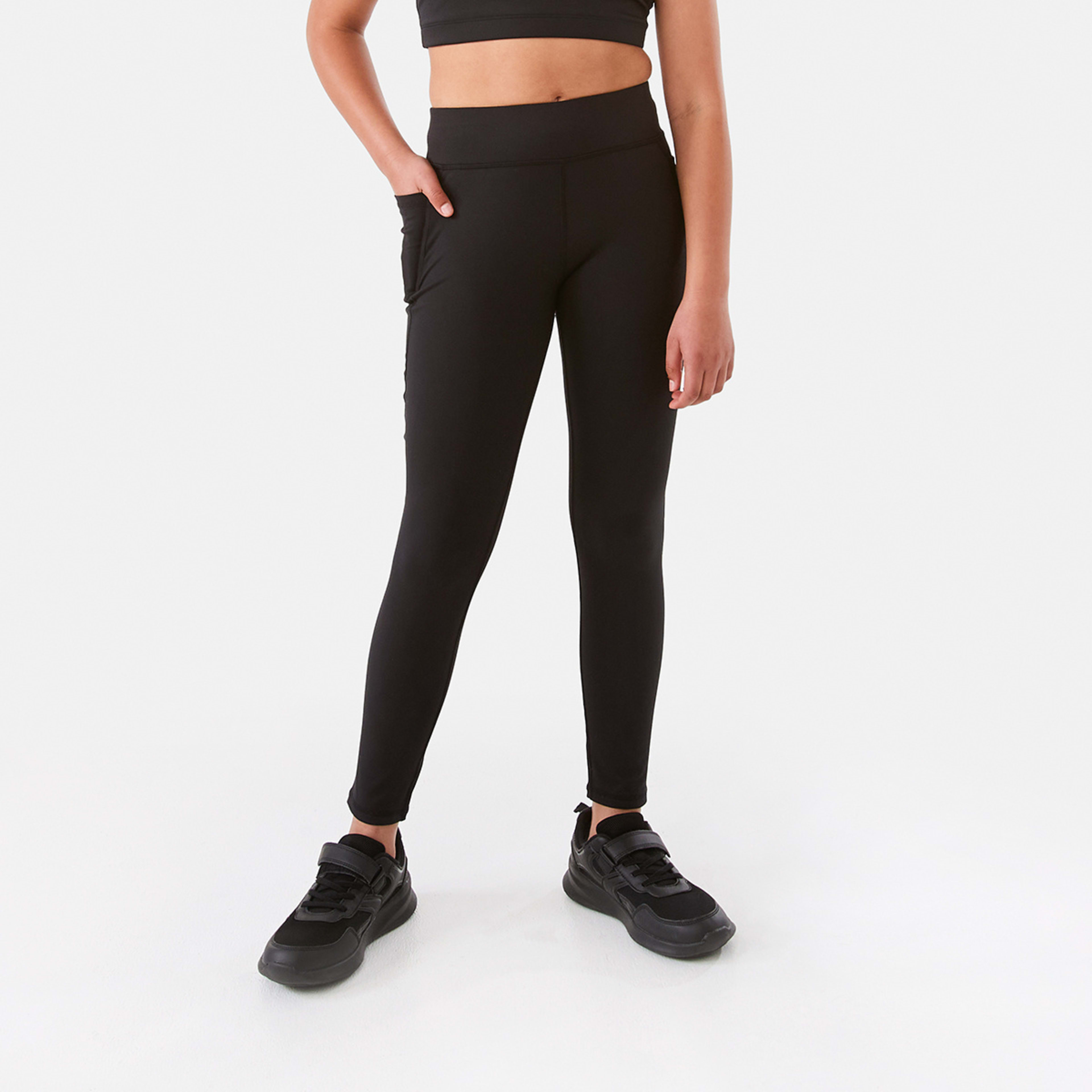 1 Active Kids Full Length Training Leggings Black, 1 of 9