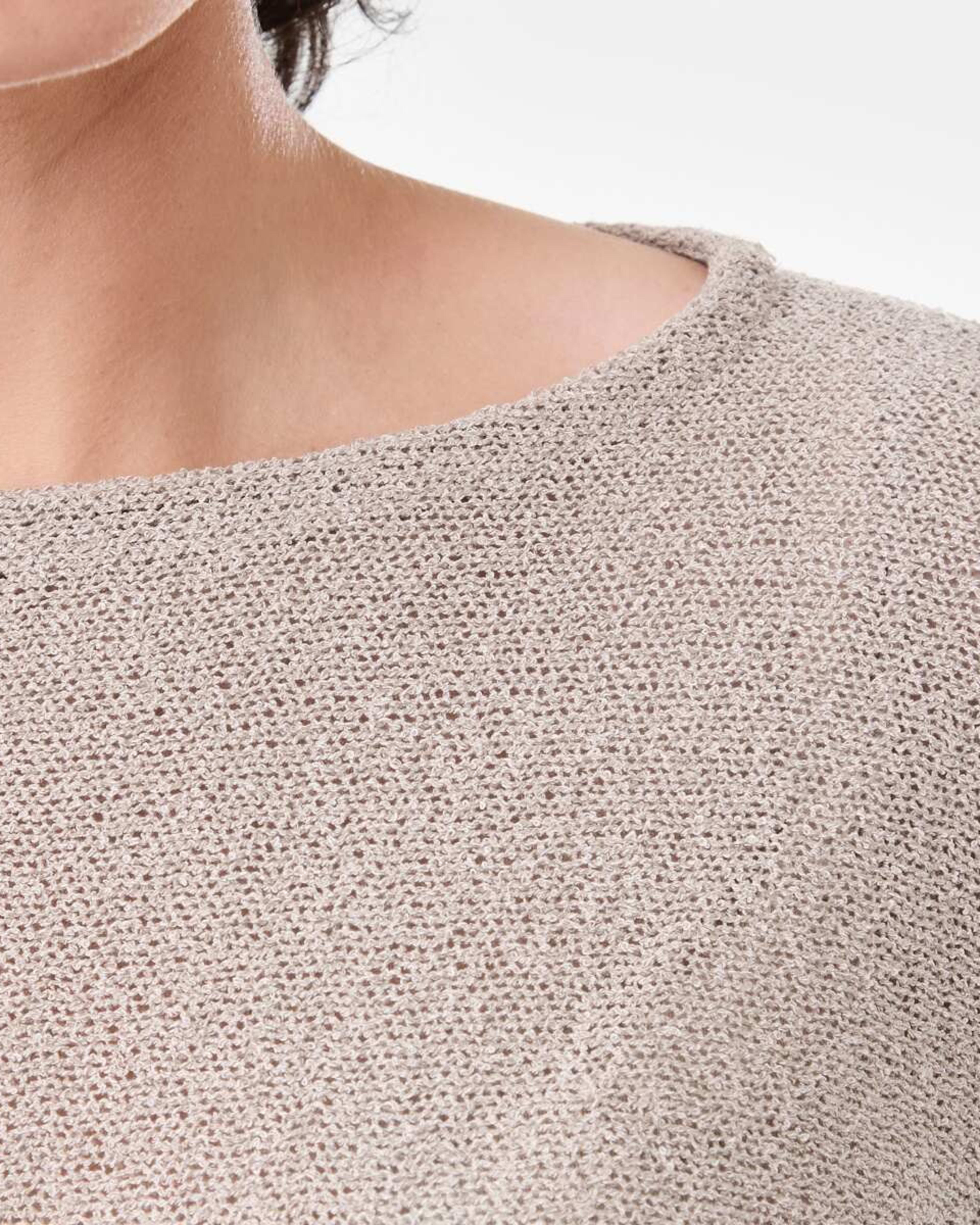 5 Open Knit Batwing Sleeve Jumper Lt Stone, 5 of 5