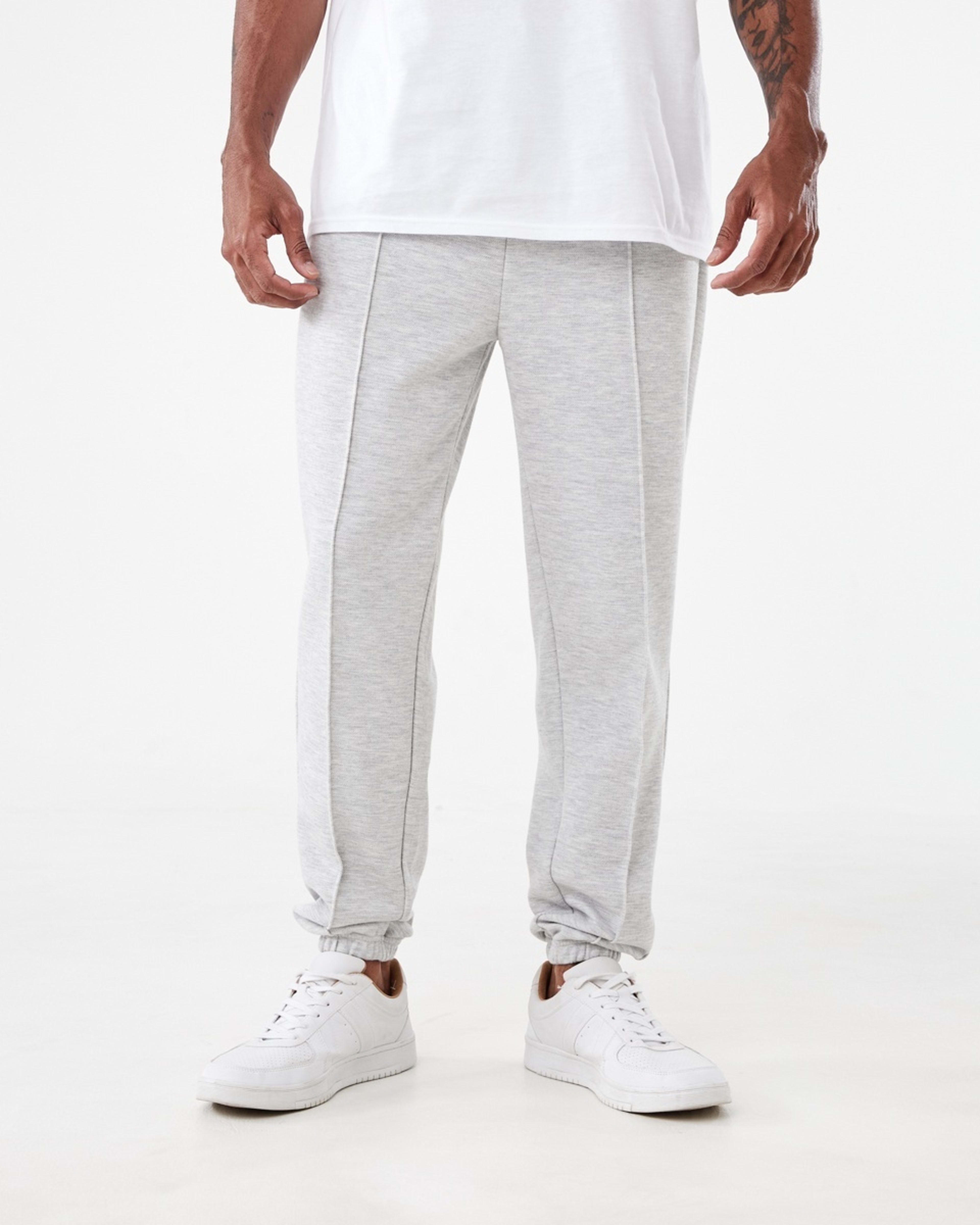 1 Pique Texture Trackpants Ice Marle
