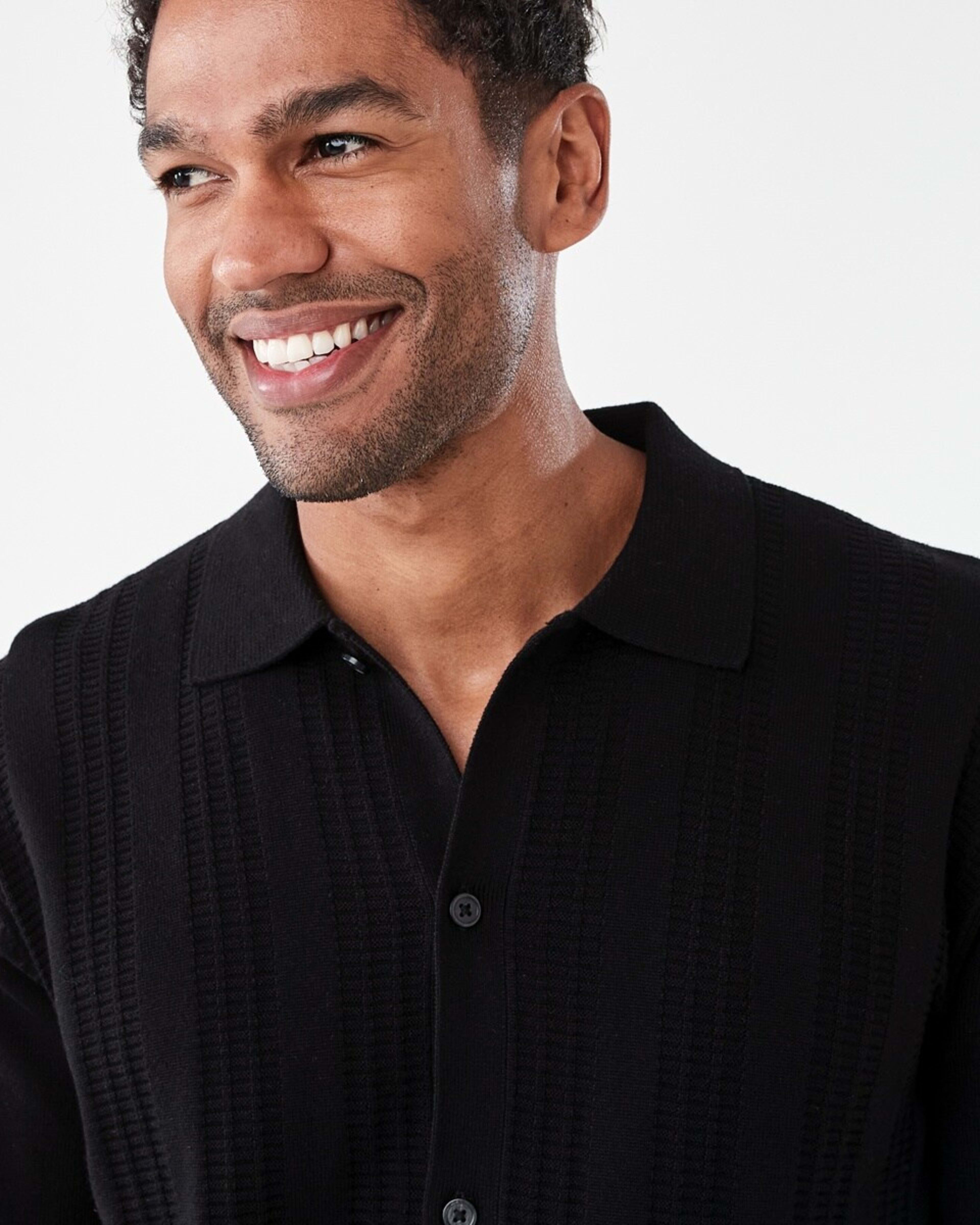 4 Short Sleeve Knit Shirt Black, 4 of 6