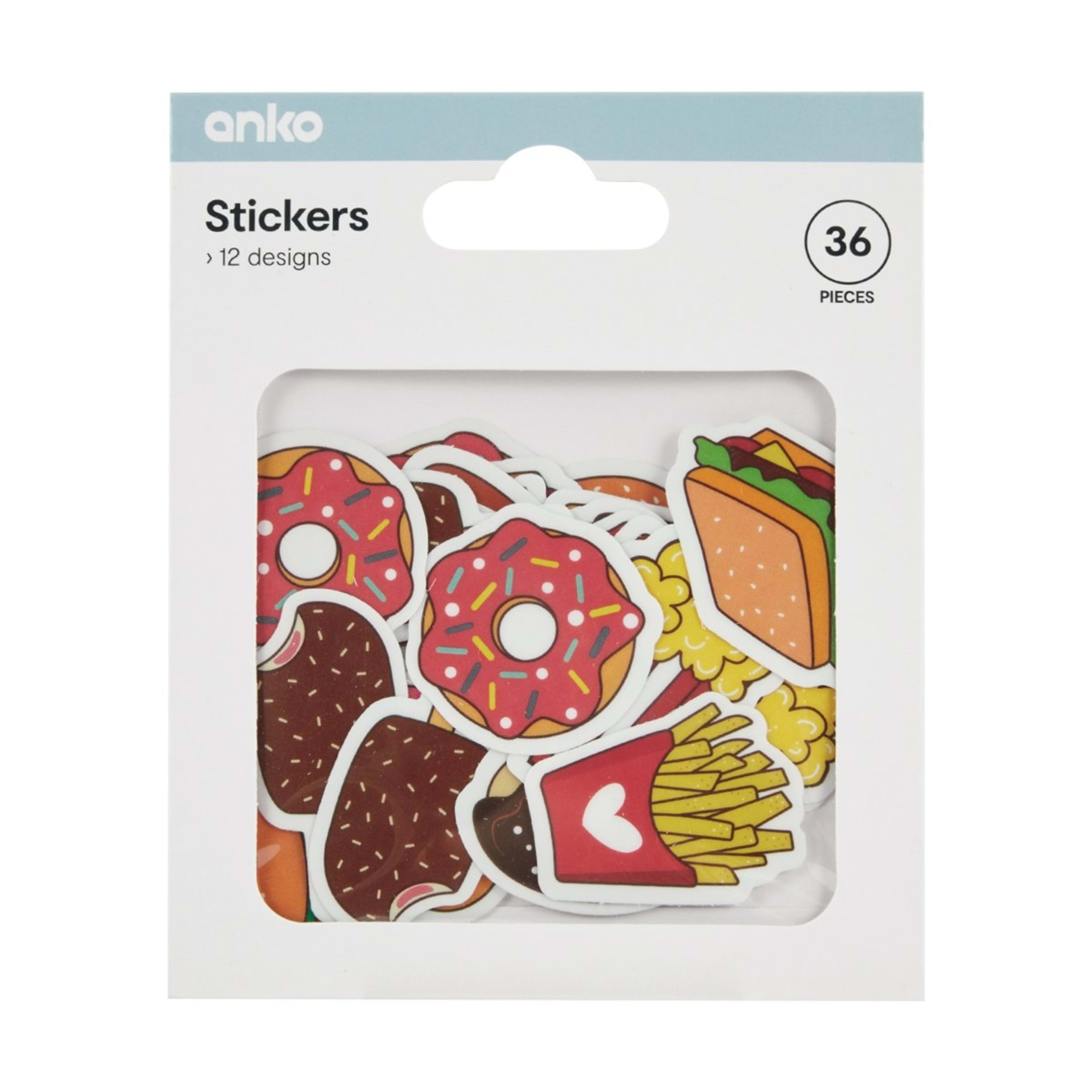 1 36 Piece Stickers - Food