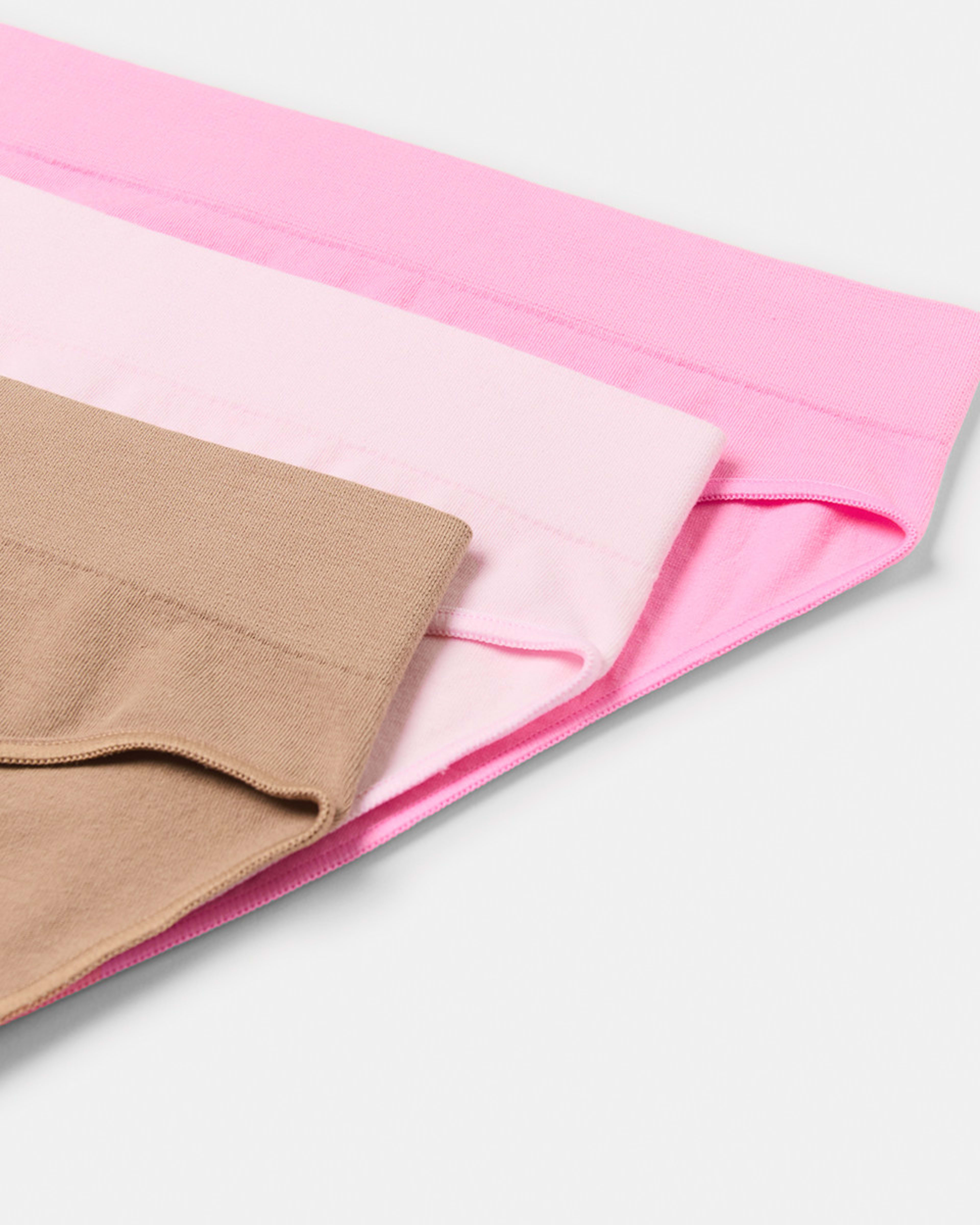 2 3 Pack Seamfree Cotton Bikini Briefs BALLERINA, SACHET PINK, SOFT CLAY, 2 of 8