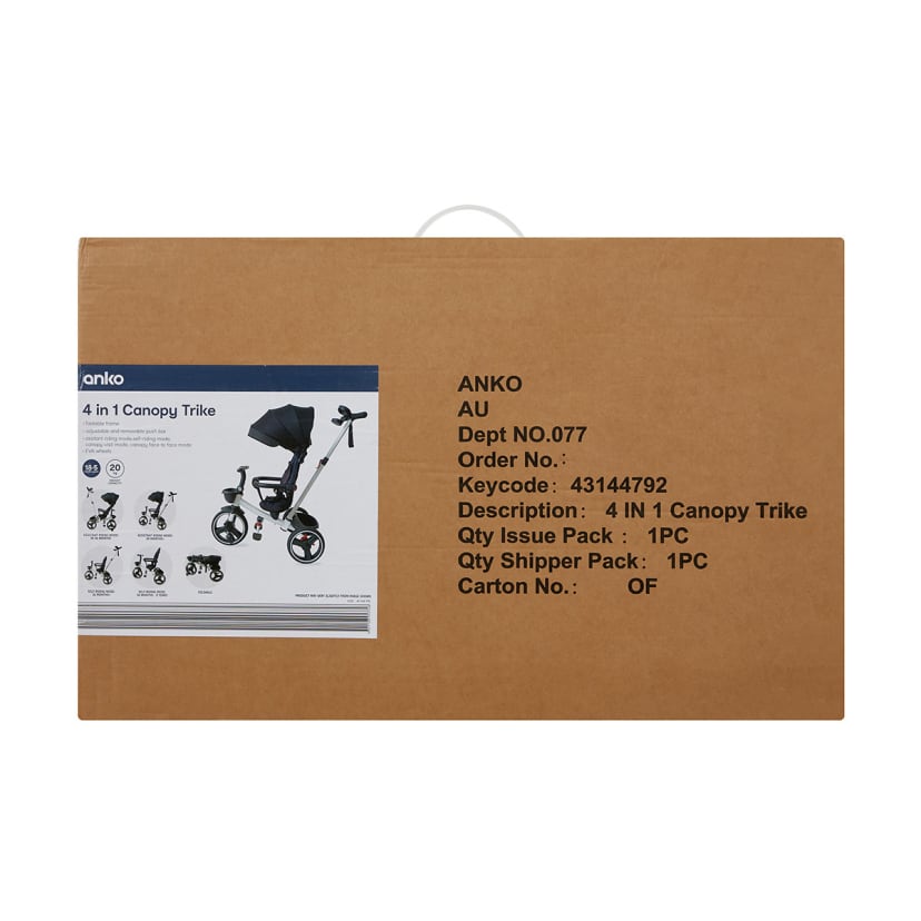 4 in 1 Canopy Trike Kmart