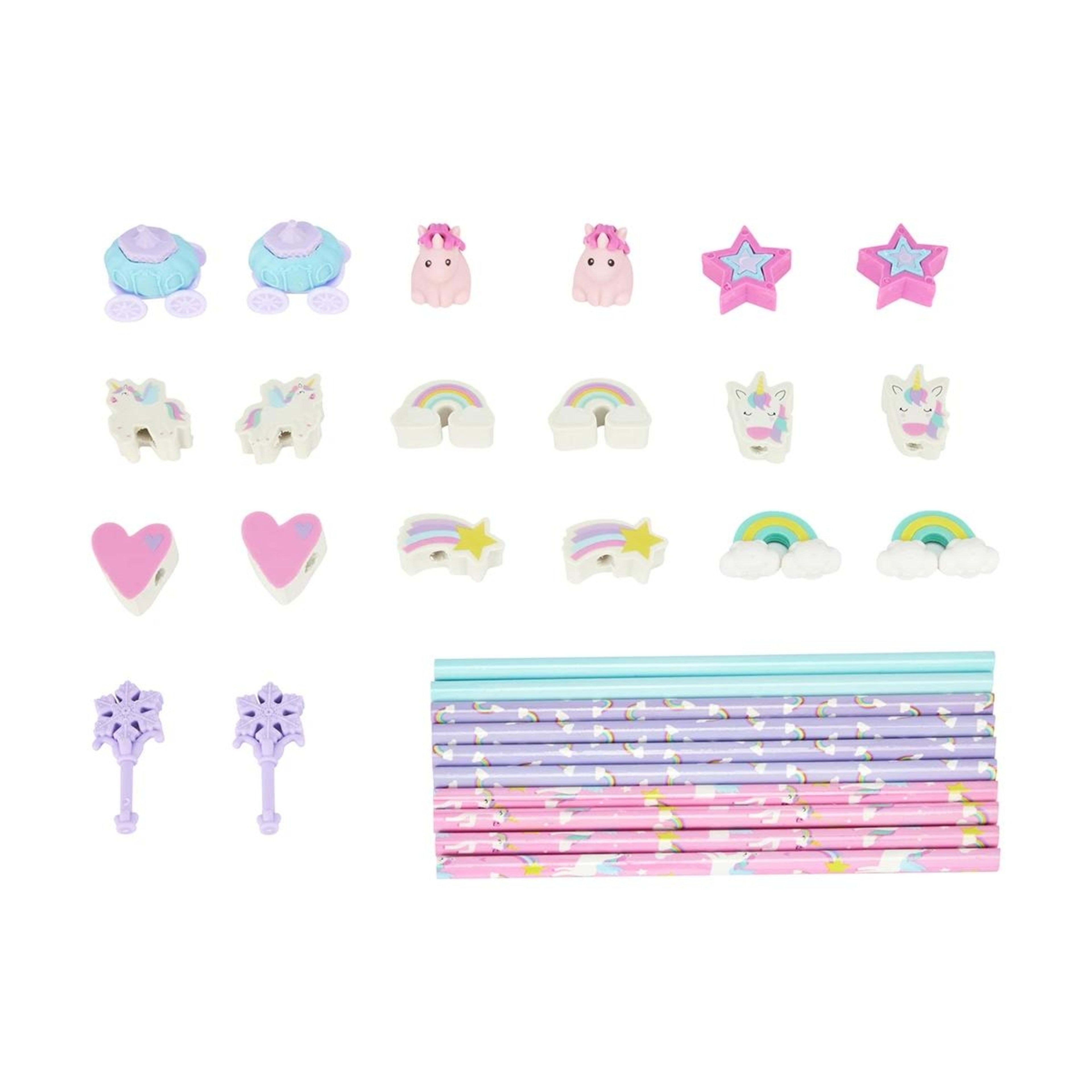 3 30 Piece Pencil and Eraser Set, 3 of 8