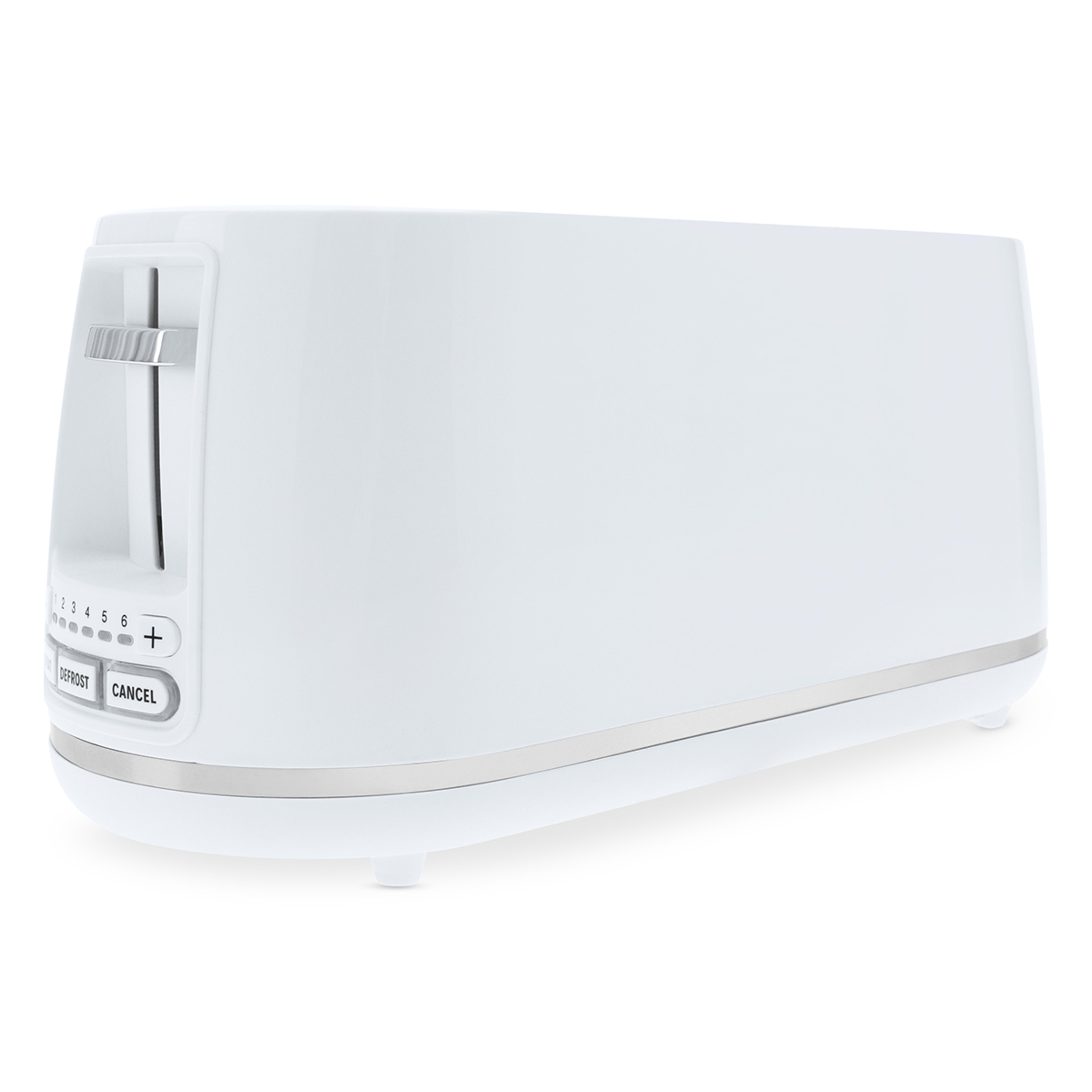 4 Slice Long Slot Toaster White Kmart