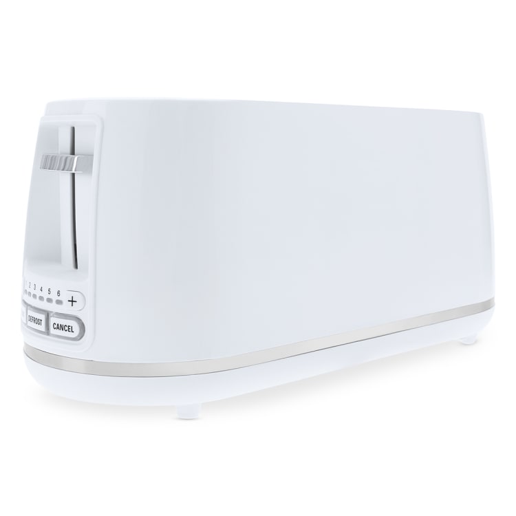 4 Slice Long Slot Toaster White Kmart
