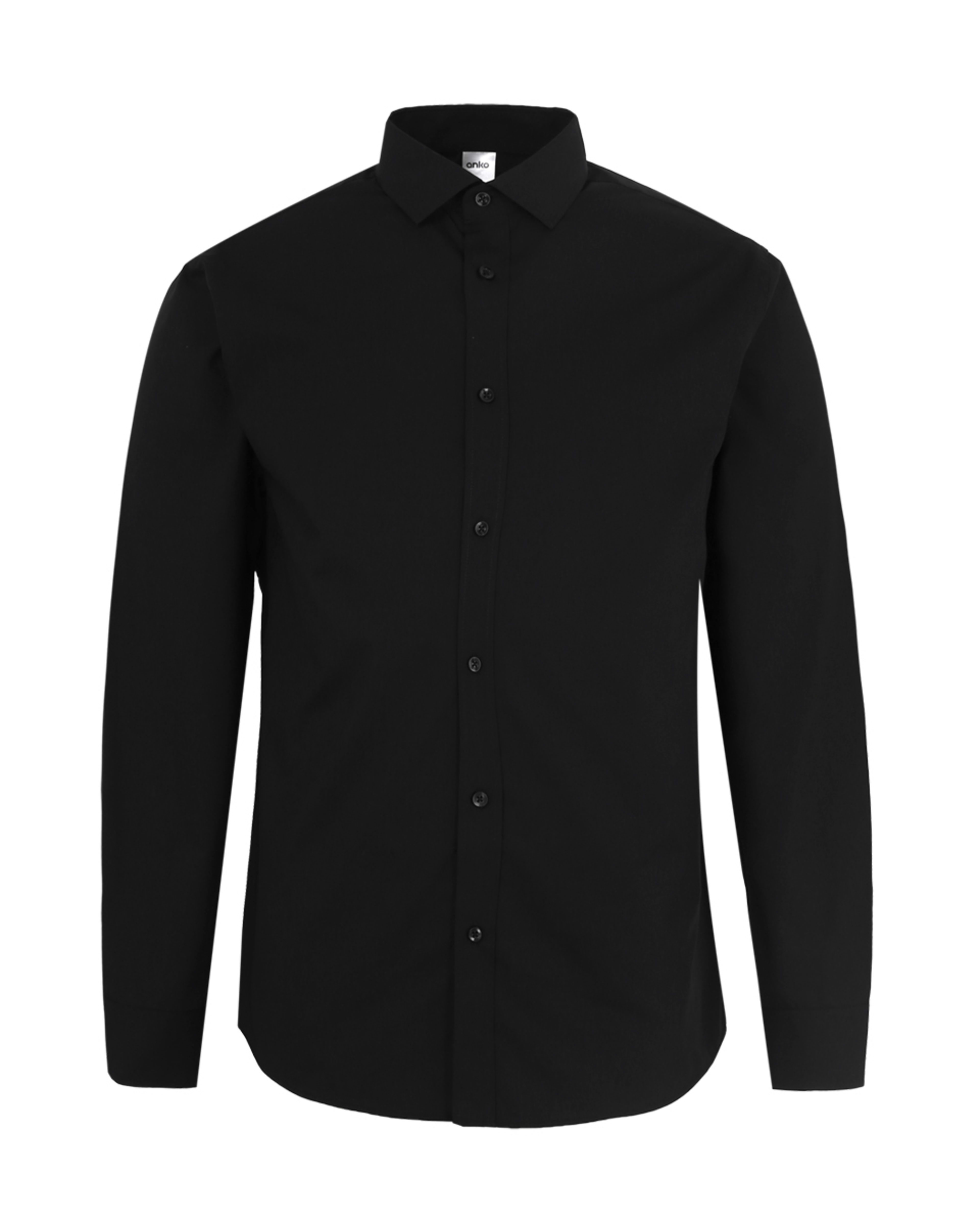5 Work Long Sleeve Business Shirt Black, 5 of 7
