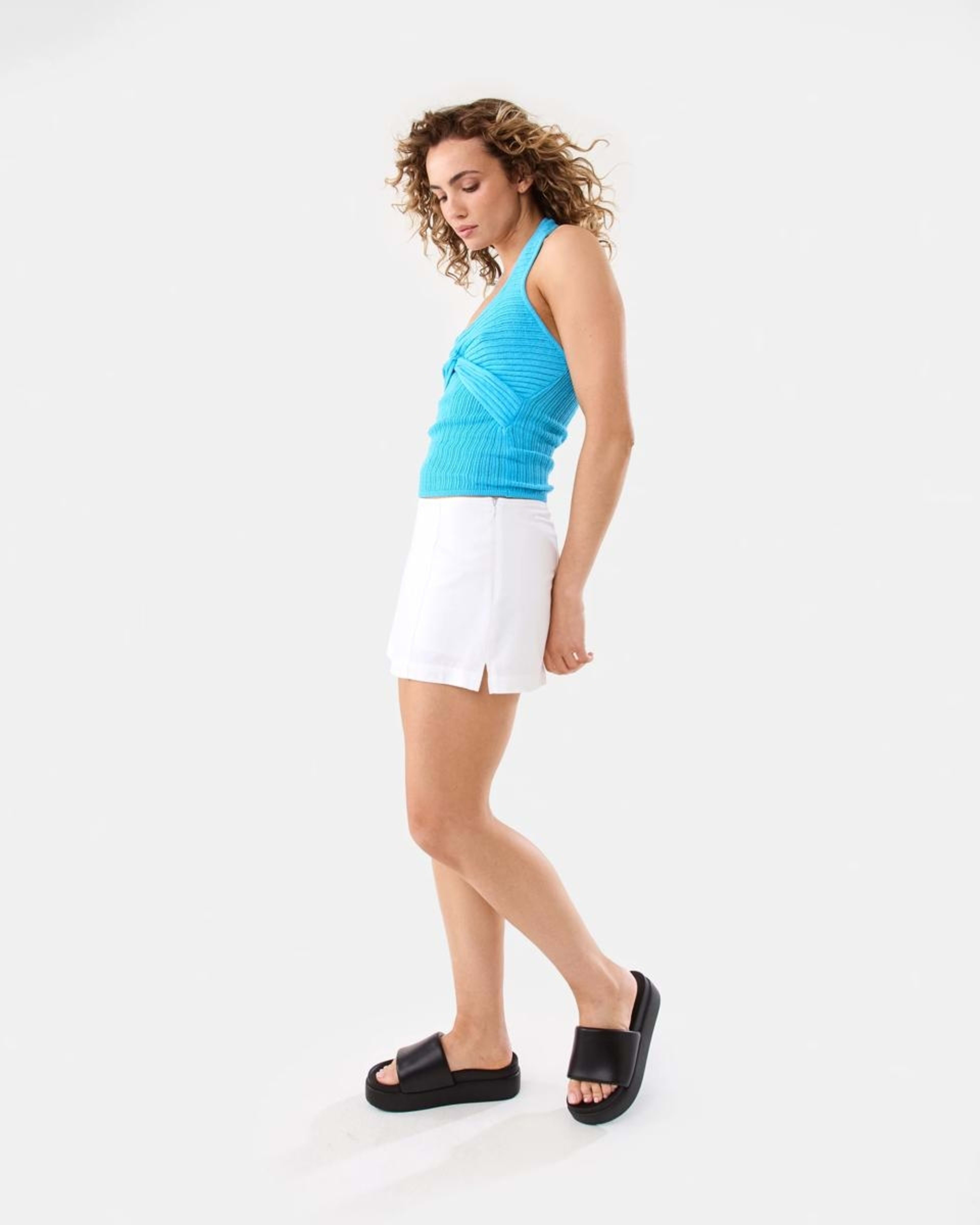 5 Halter Twist Front Top AQUAMARINE, 5 of 10