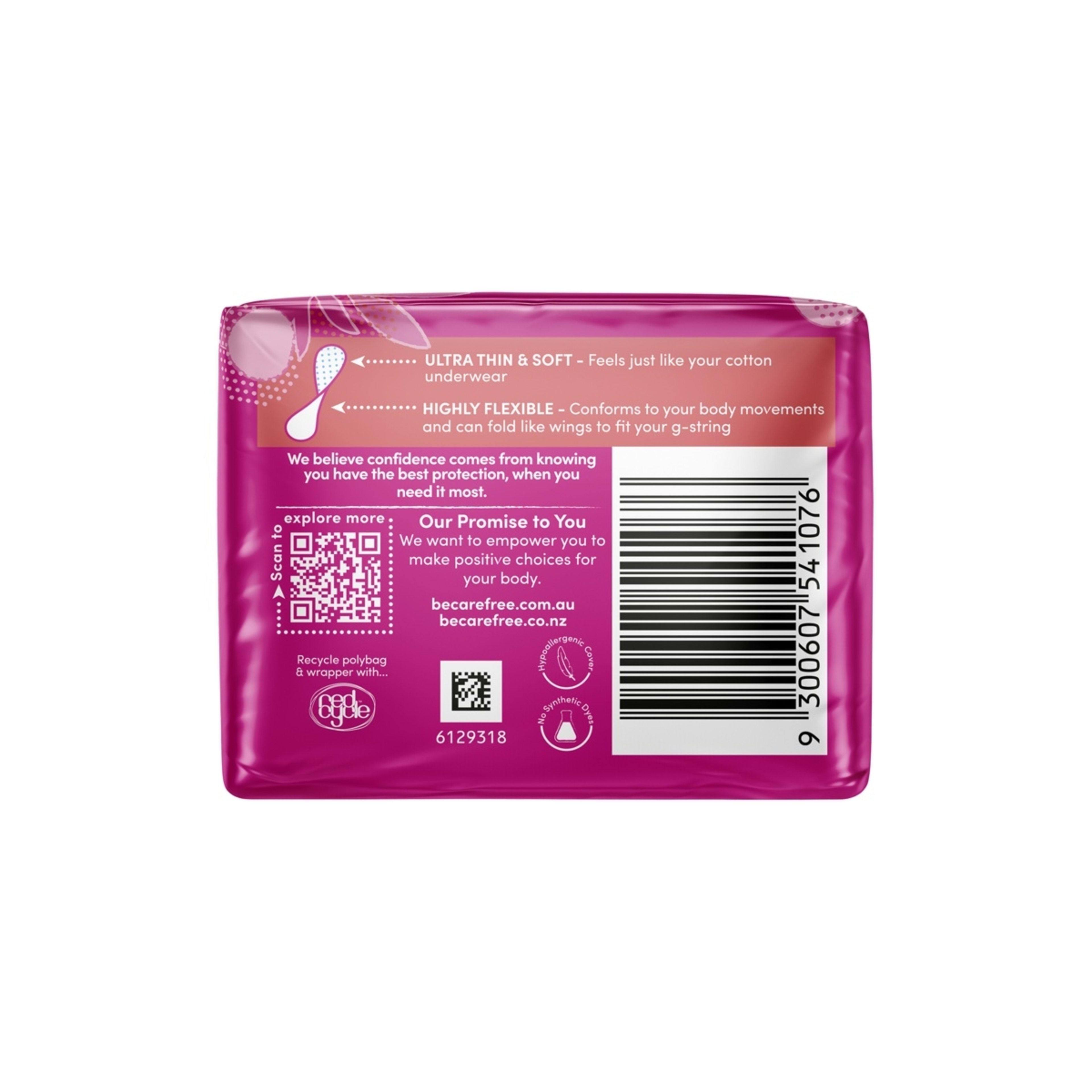 3 Carefree 42 Pack Barely There Unscented Panty Liners, 3 of 6