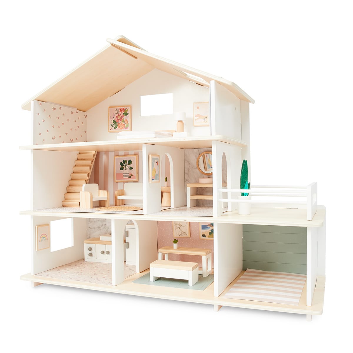 38 Piece Style Your Own Dollhouse Playset Kmart
