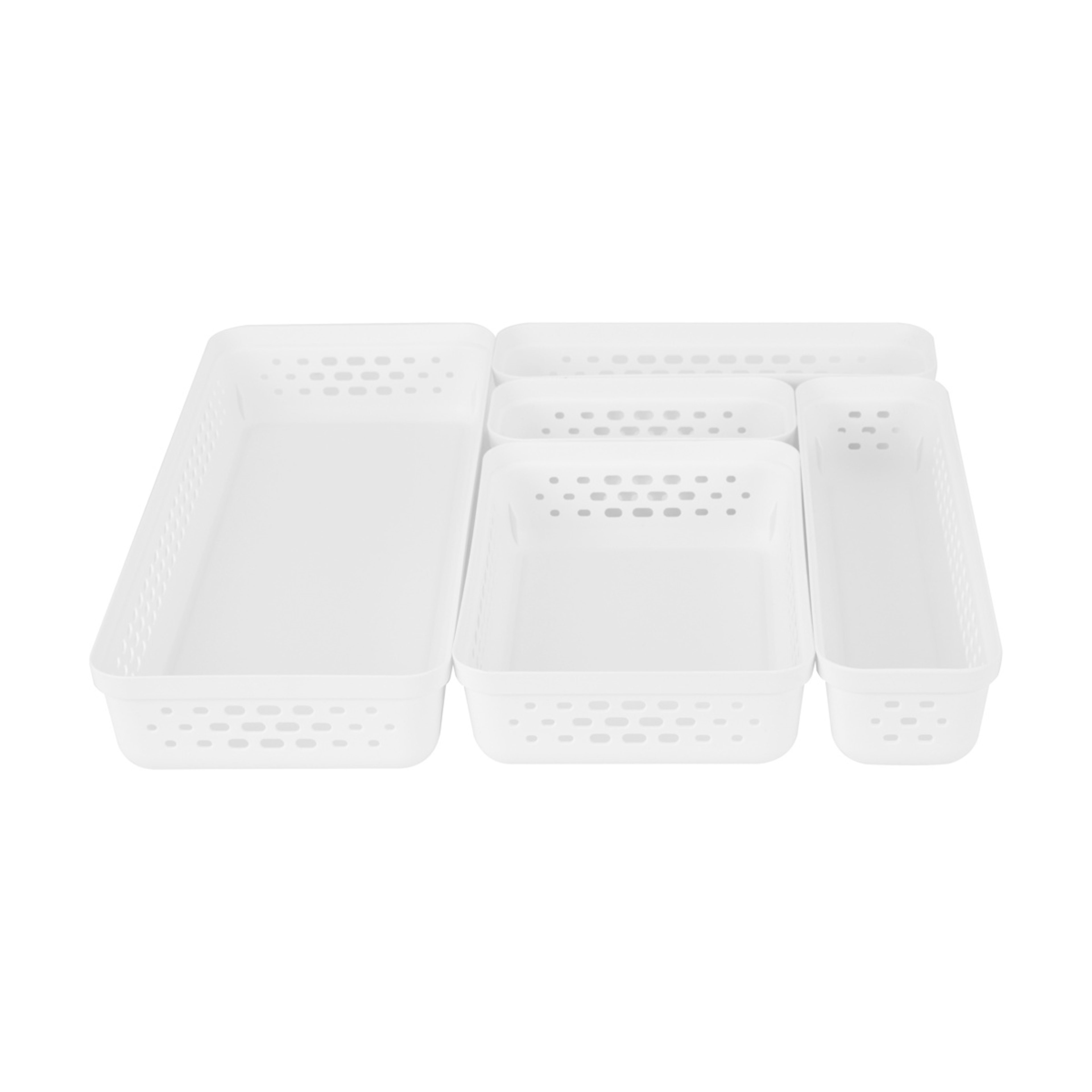 2 5 Piece White Drawer Organisers, 2 of 7