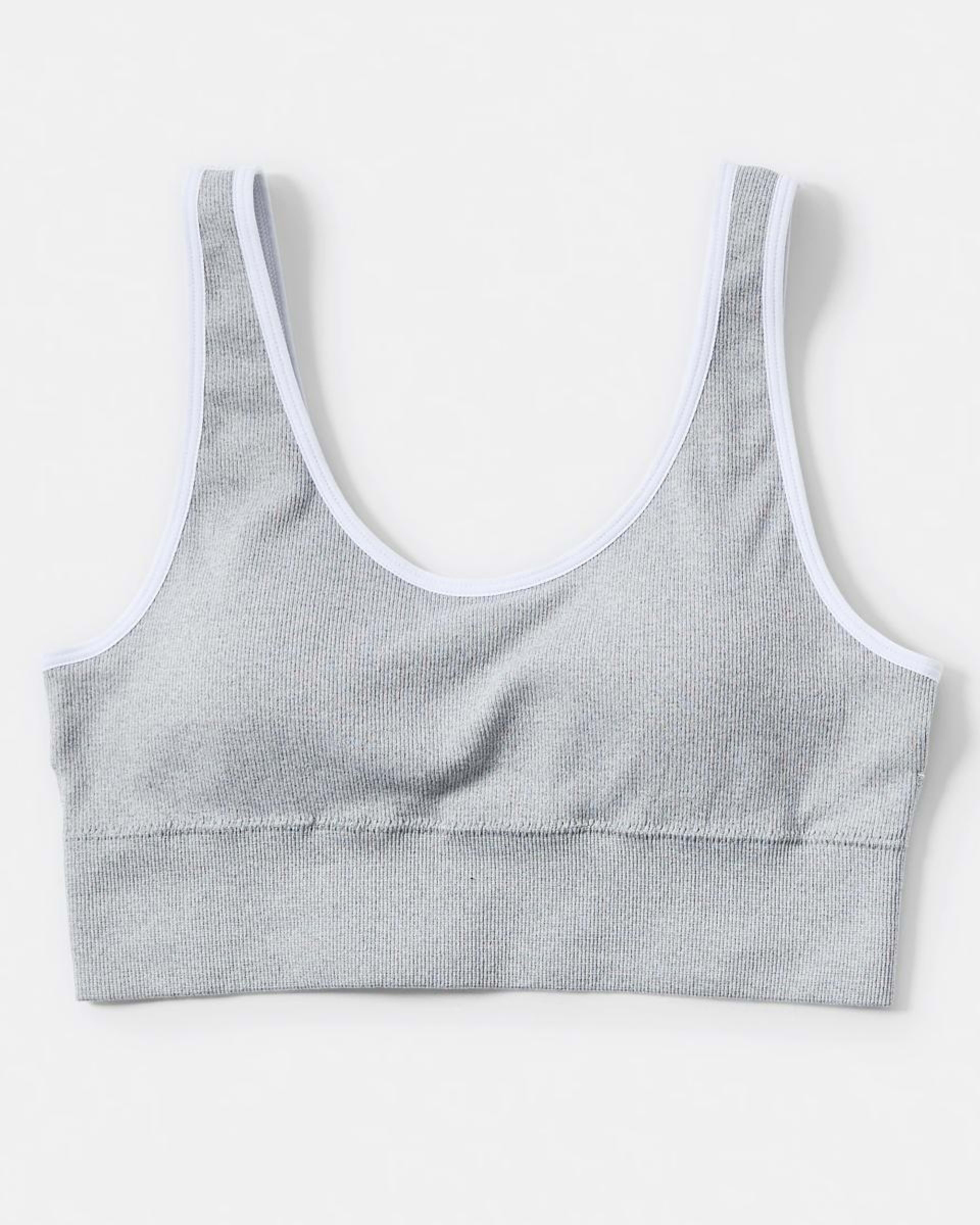 3 2 Pack Wirefree Seamfree Trim Crop Top BLUE MARINE, GREY MARLE, 3 of 9
