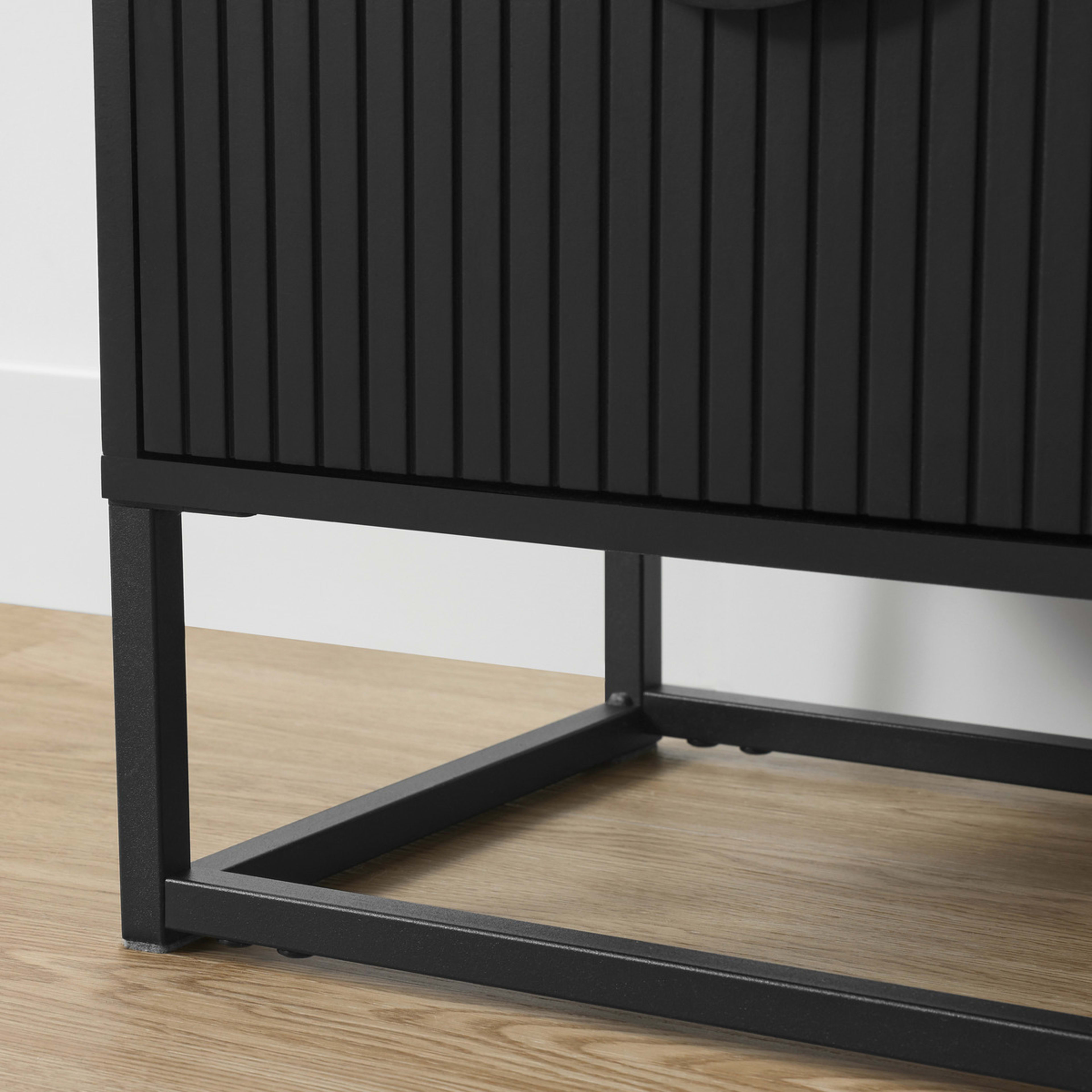 Stevie 2 Drawer Bedside Table Black Kmart