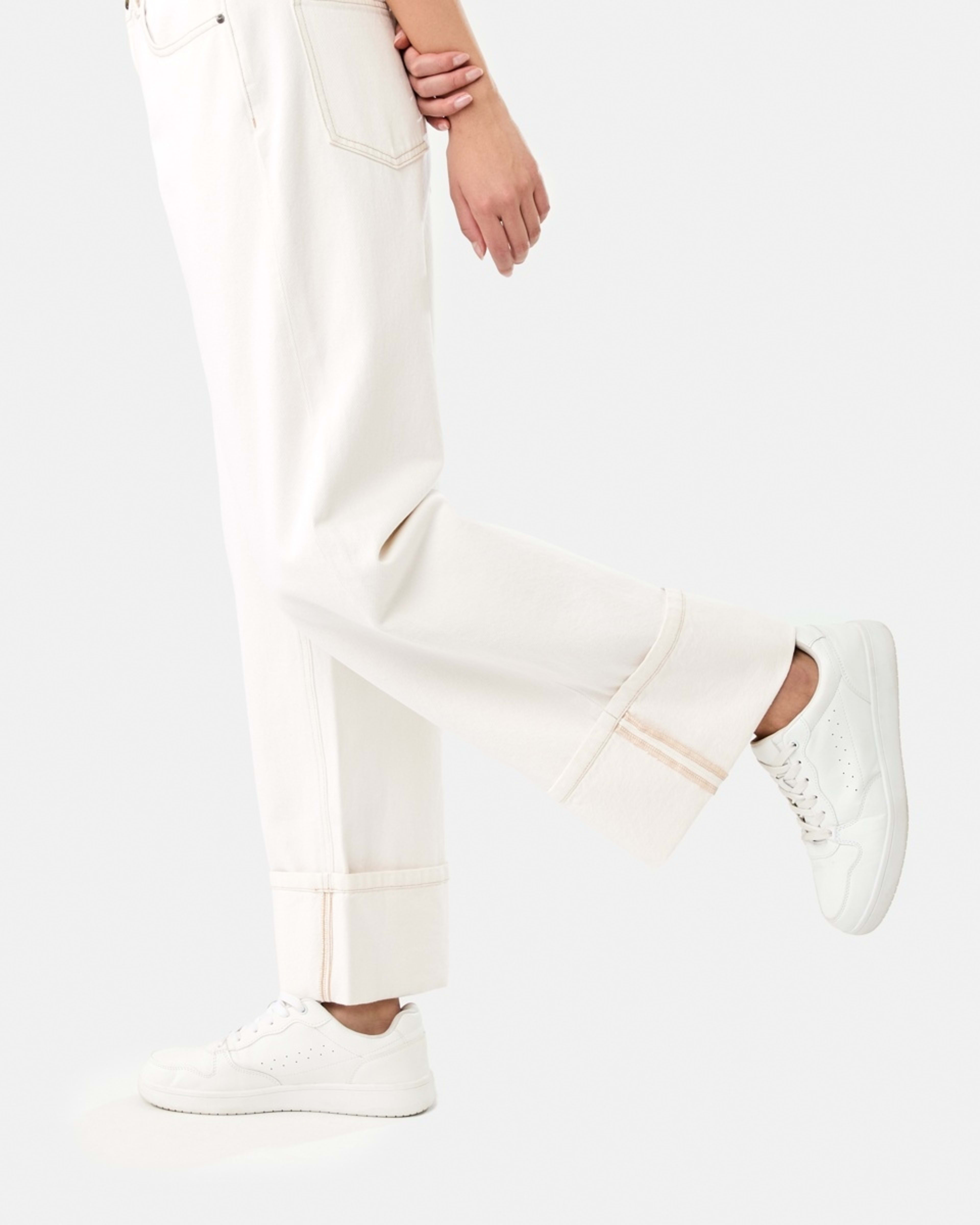 9 Cuffed Hem Jeans Ecru, 9 of 9
