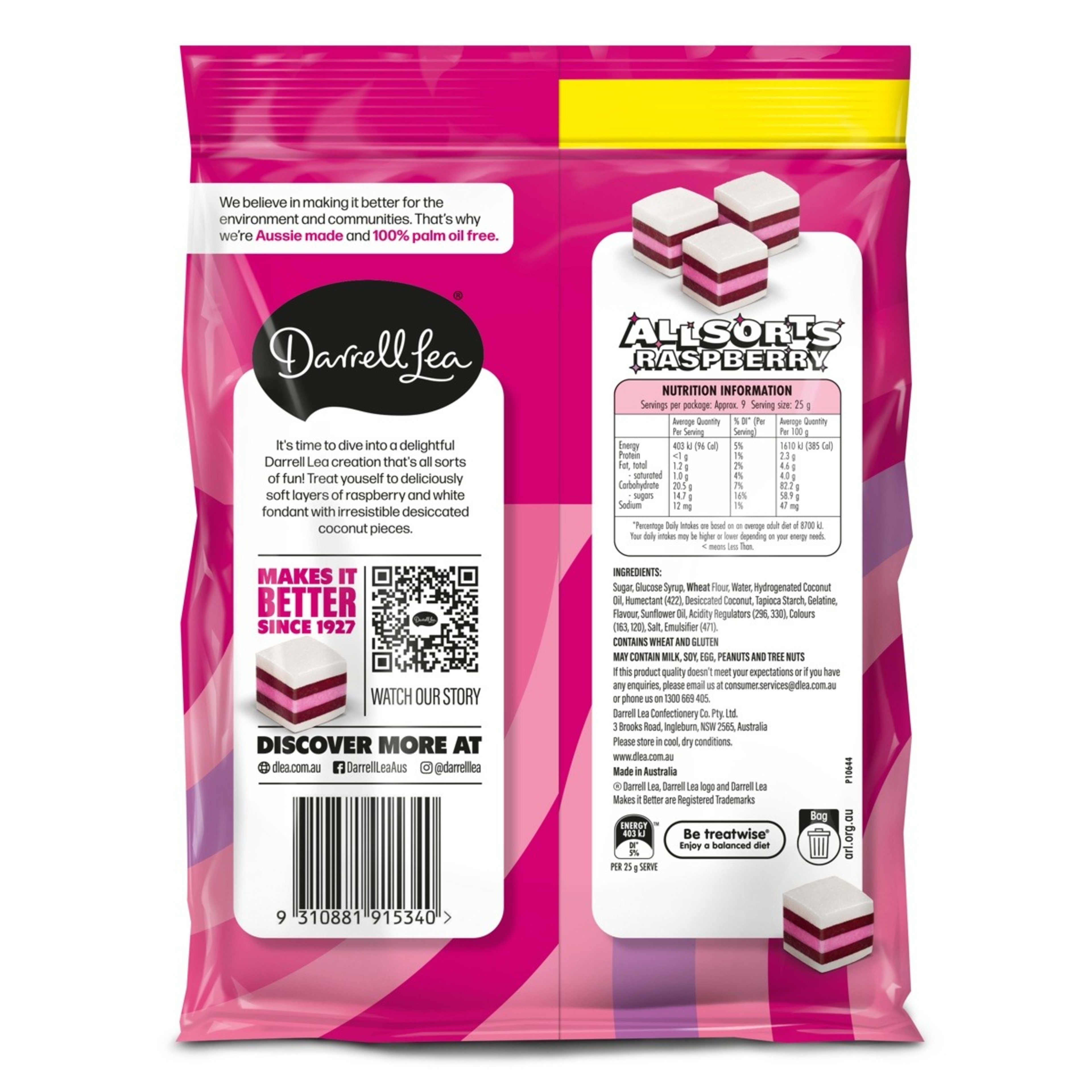 2 Darrell Lea Allsorts Raspberry 220g, 2 of 2