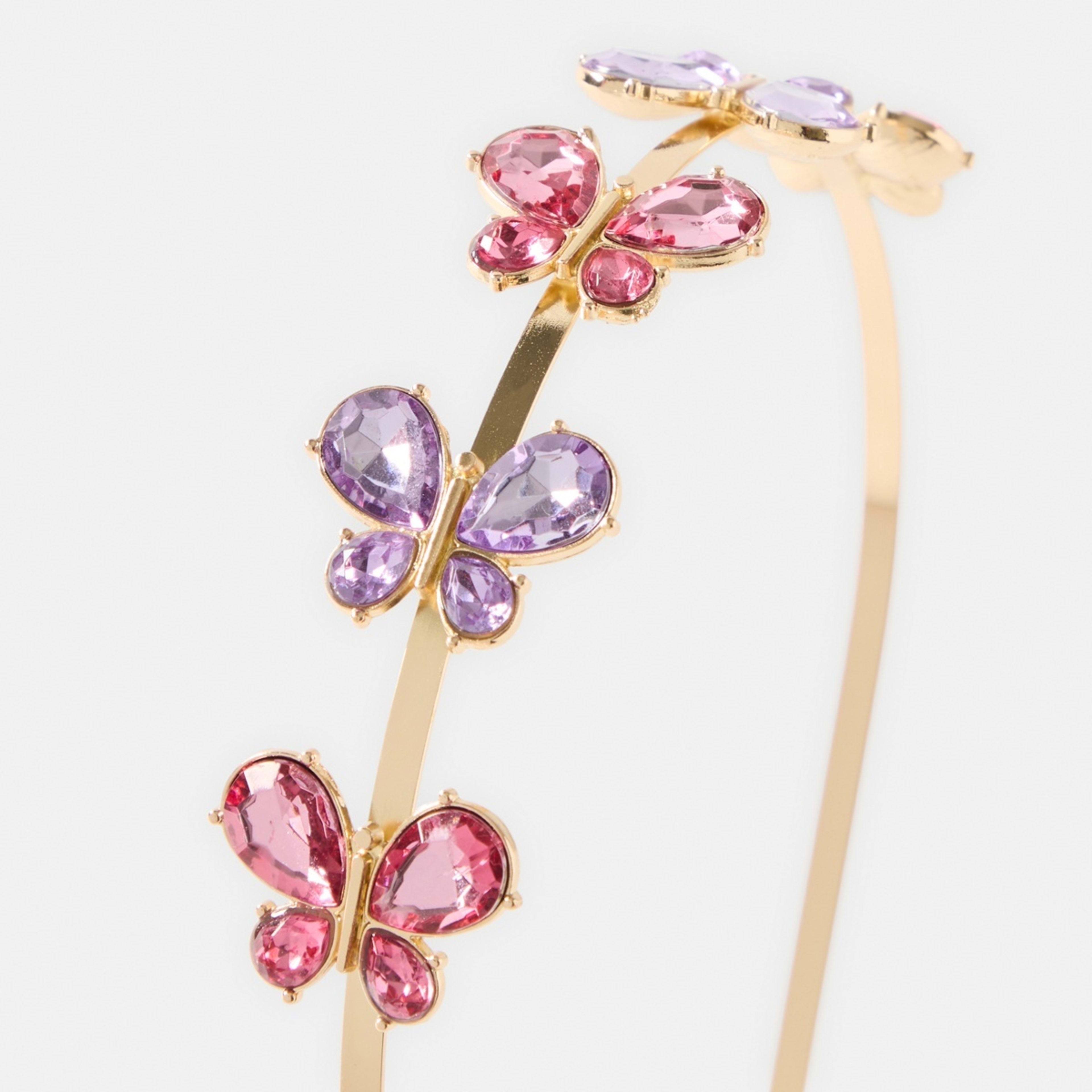 3 Butterfly Headband - Gold Tone, 3 of 4