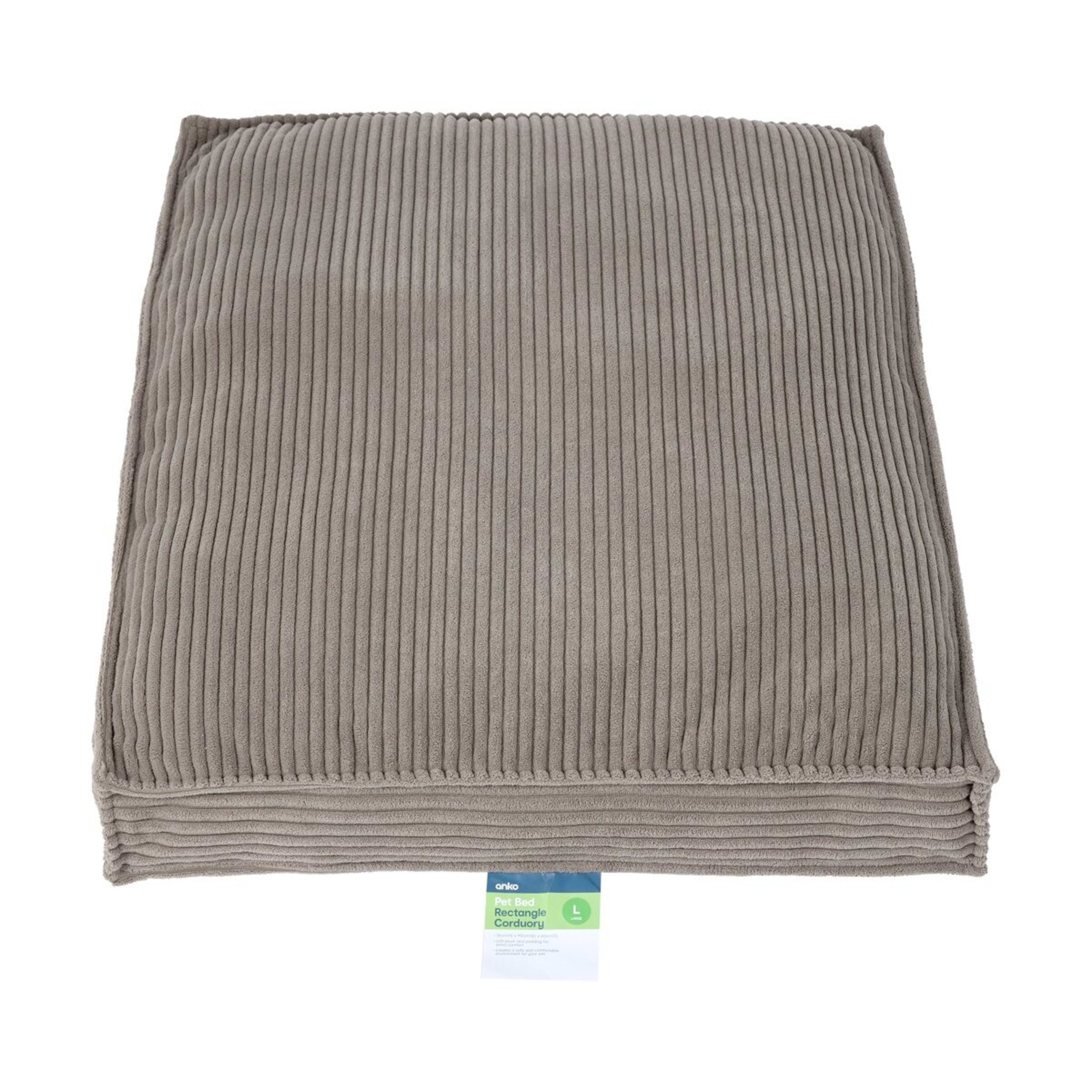 7 Pet Bed Rectangle Corduroy - Large, Brown, 7 of 7