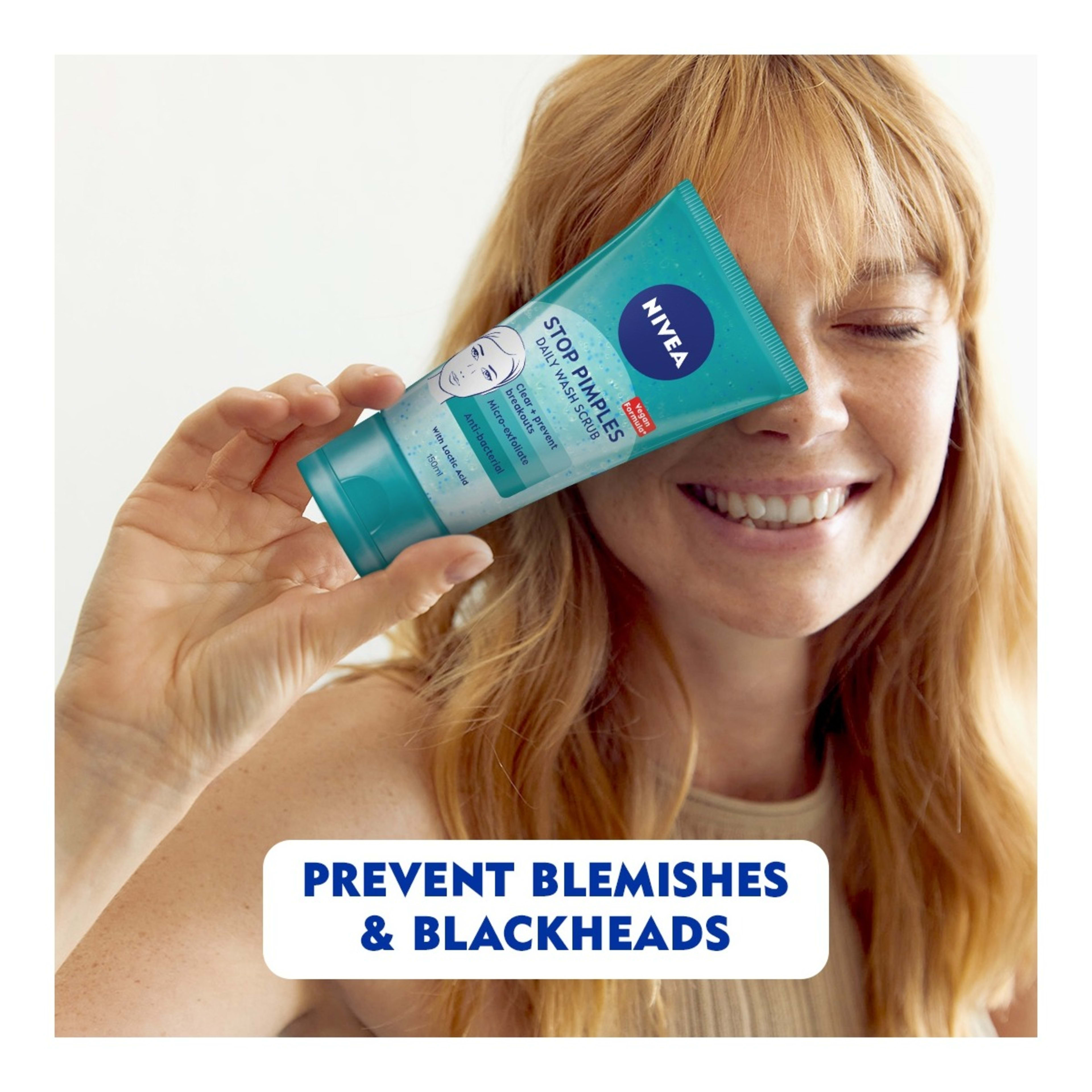 Nivea Stop Pimples Daily Wash Scrub 150ml Magnolia Extract and Lactic