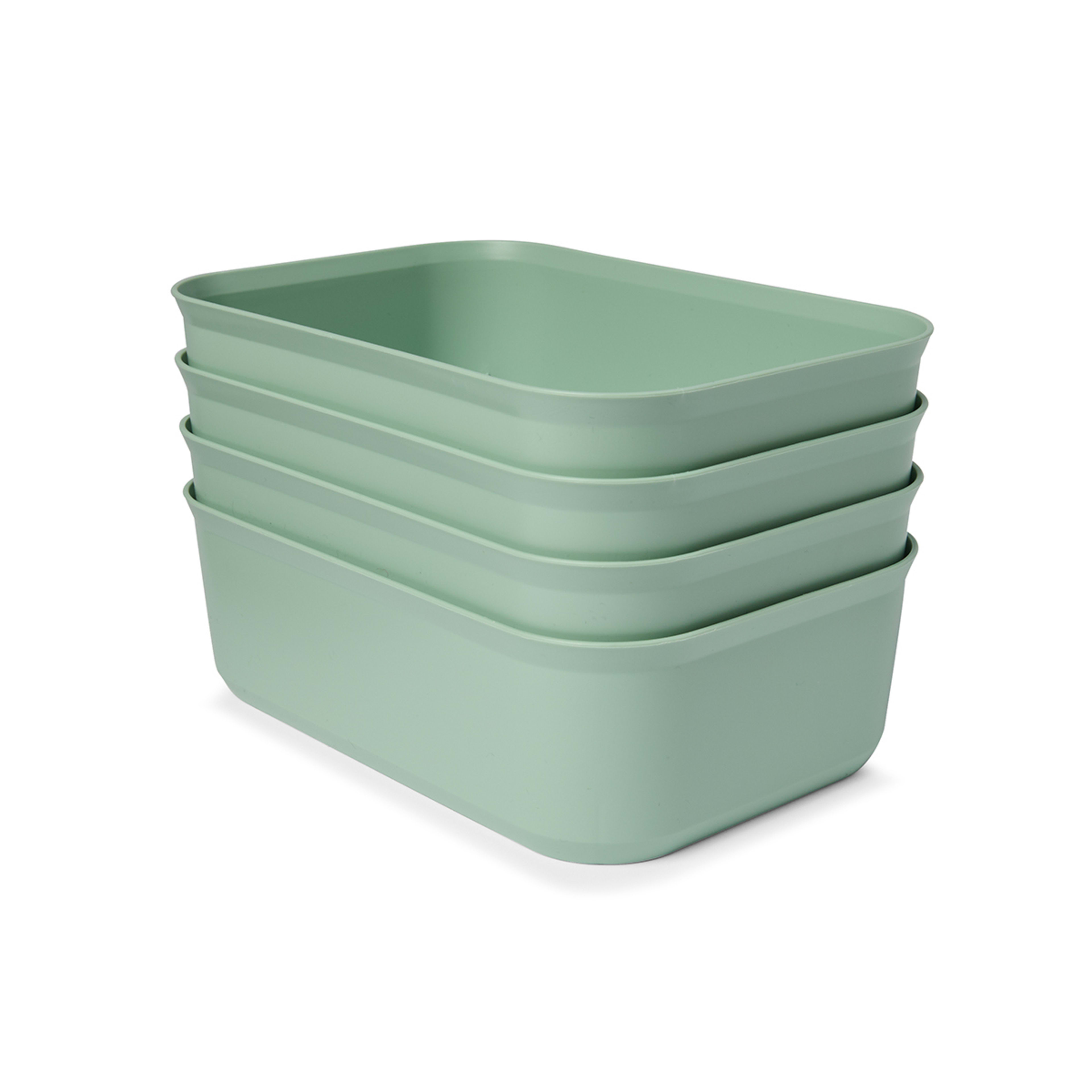 2 4 Pack 3L Utile Medium Tubs - Green, 2 of 7