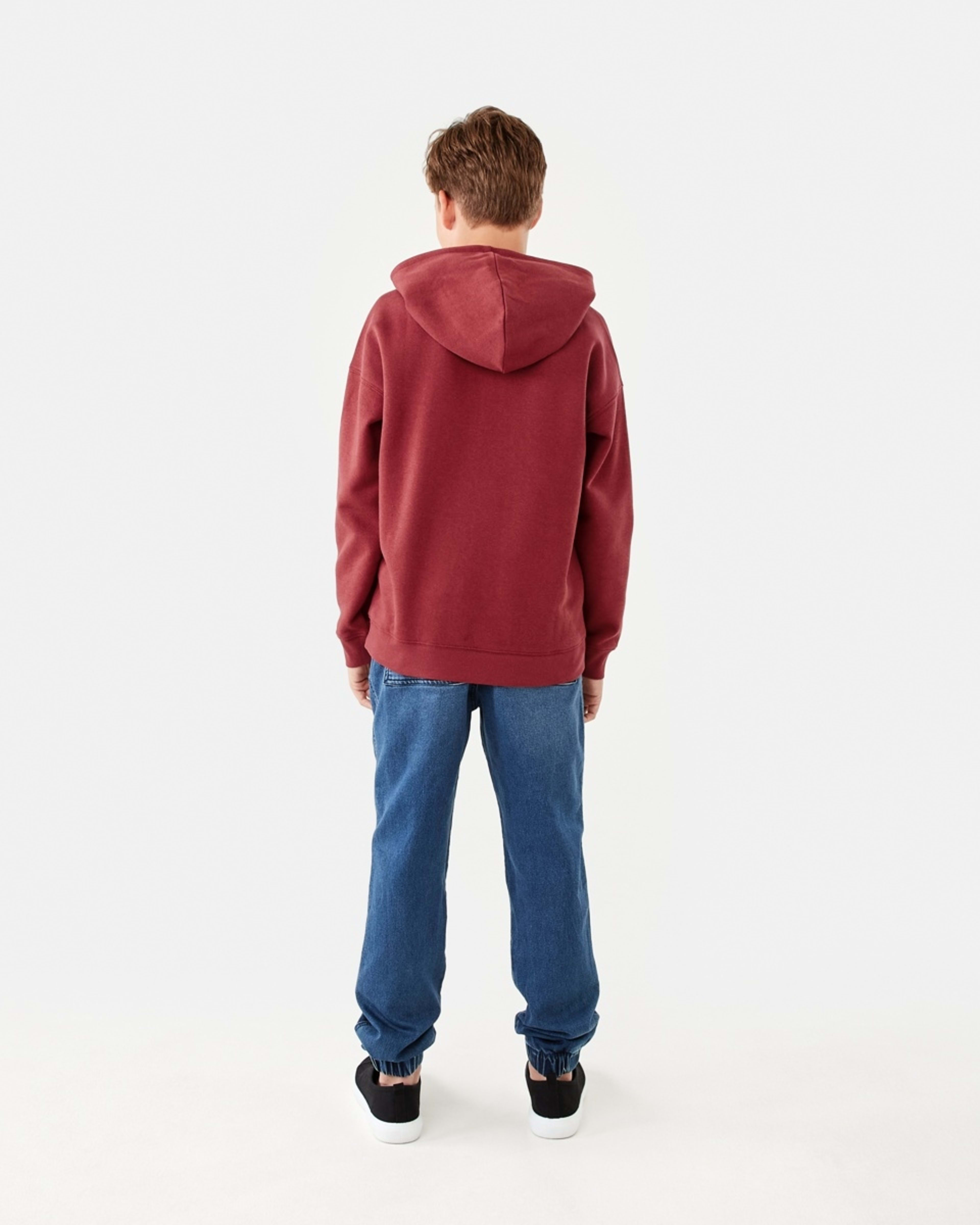 7 Oversized Hoodie With Pocket Red Brick, 7 of 9
