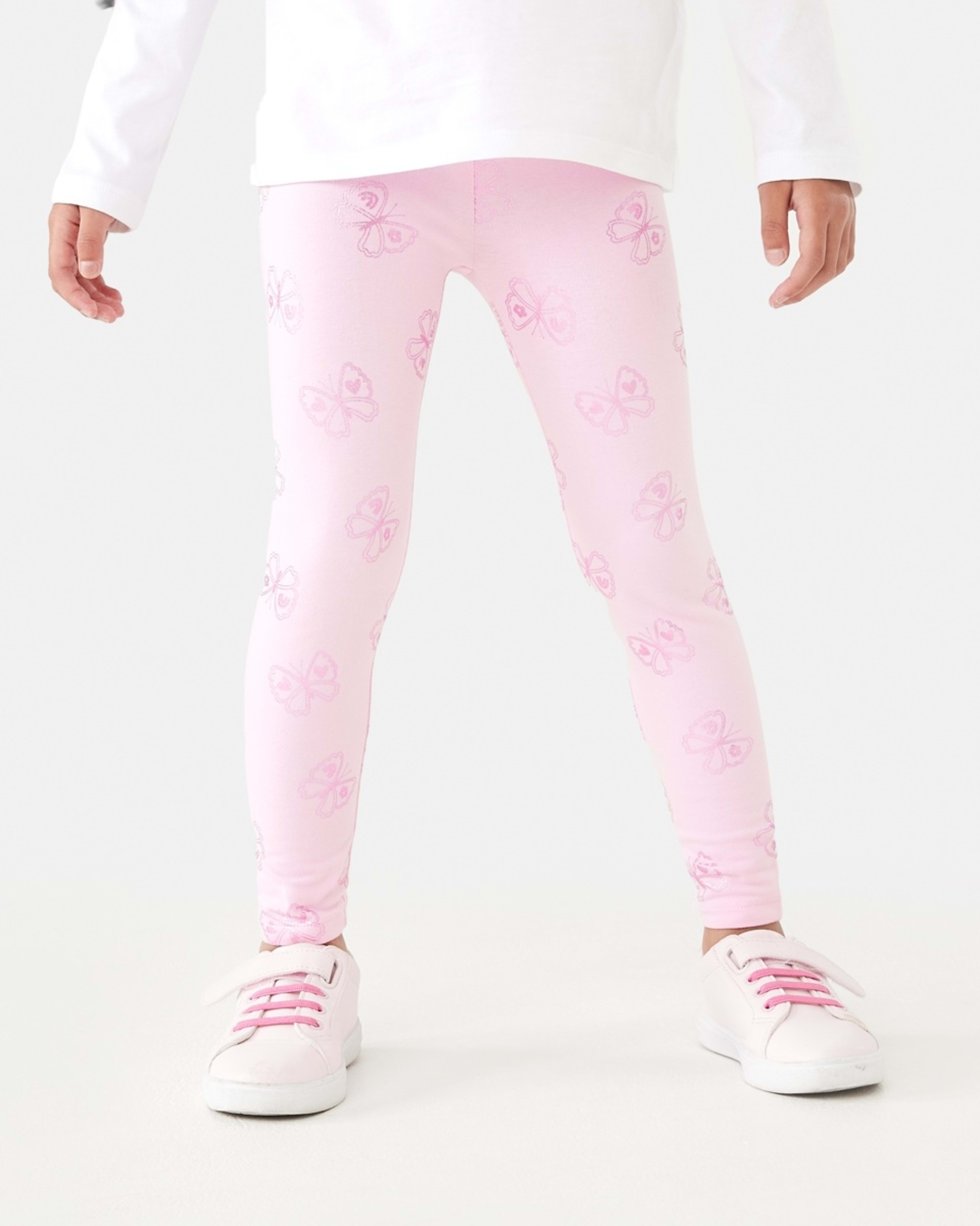 1 Foil Leggings Blossom Butterfly Pearl Pink, 1 of 8