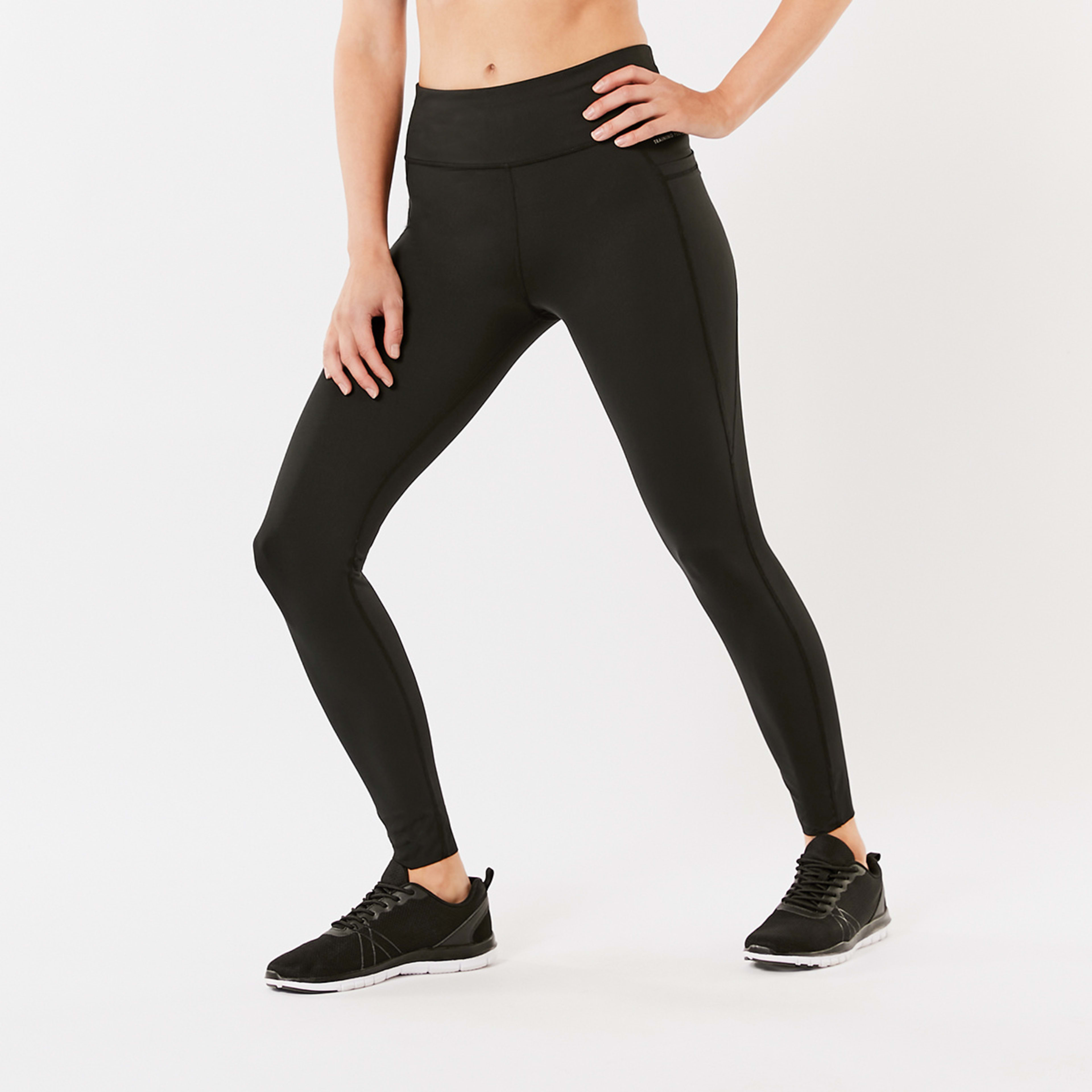 2 Active Womens Full Length Training Leggings Black, 2 of 6