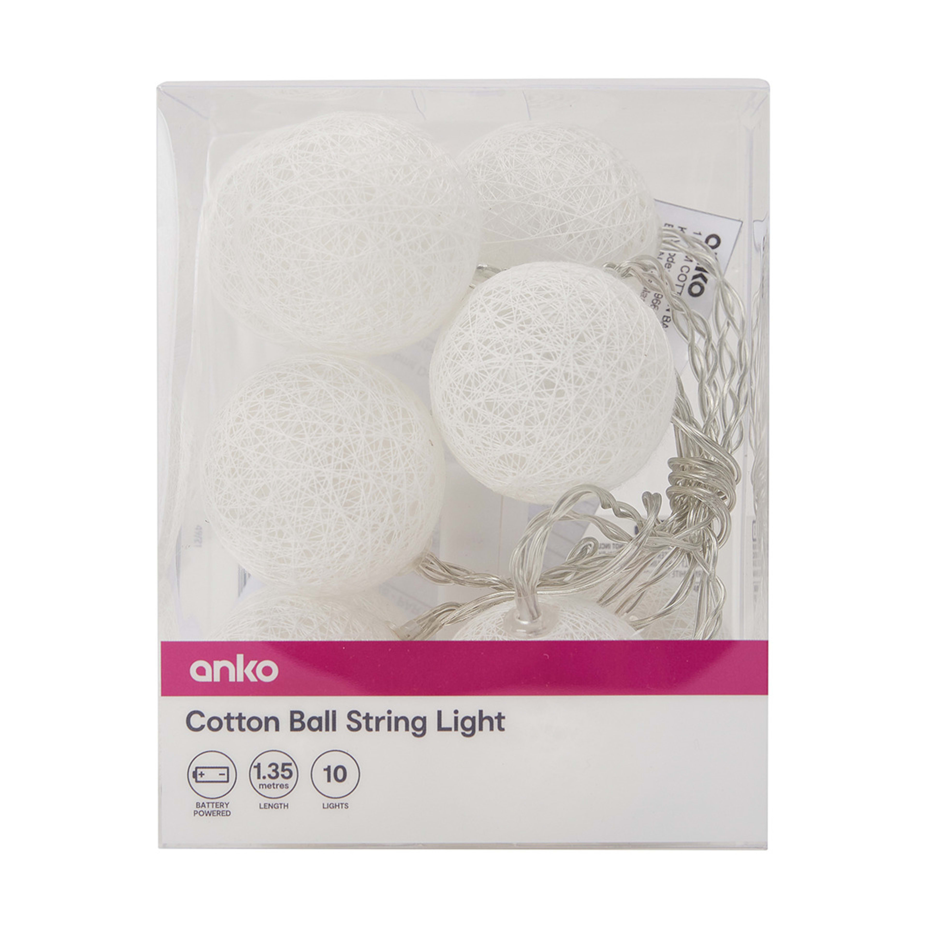 Cotton Ball String Lights Kmart NZ