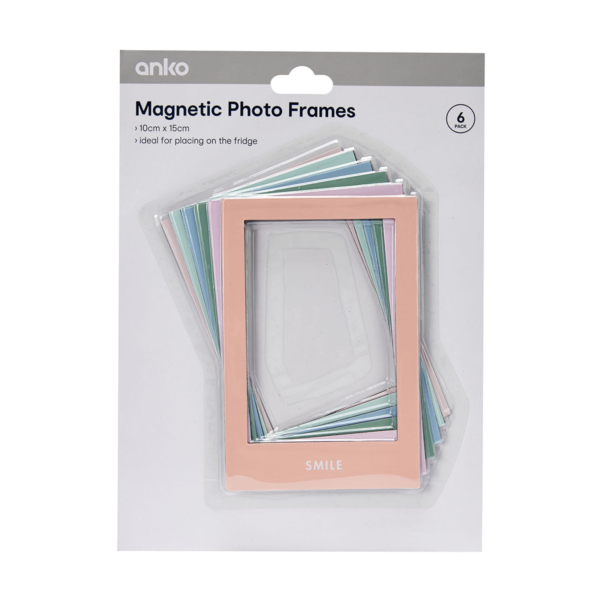 6 Pack Magnetic Photo Frames - Kmart