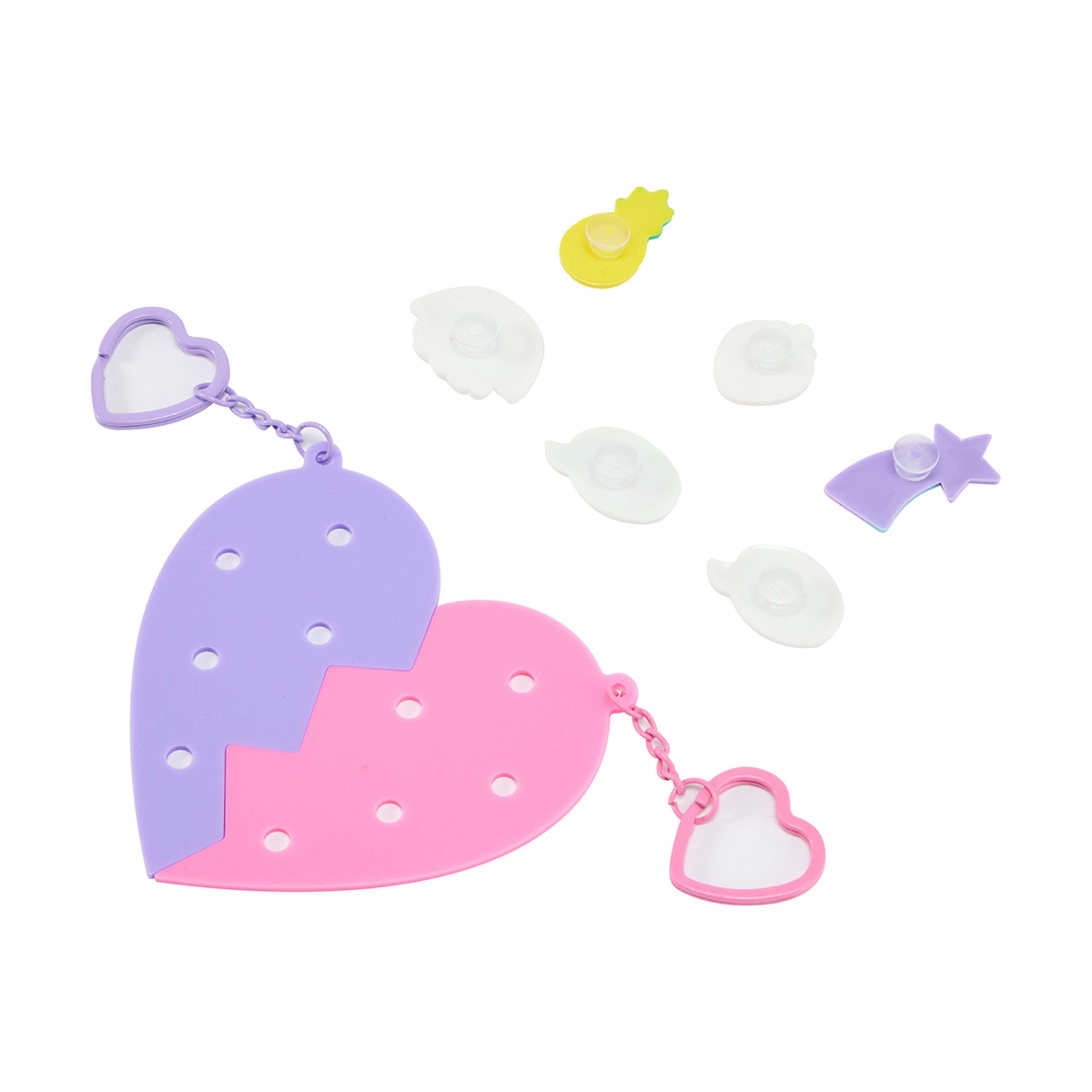 3 Heart-Shaped Keyring and Jelly Charms Set, 3 of 7
