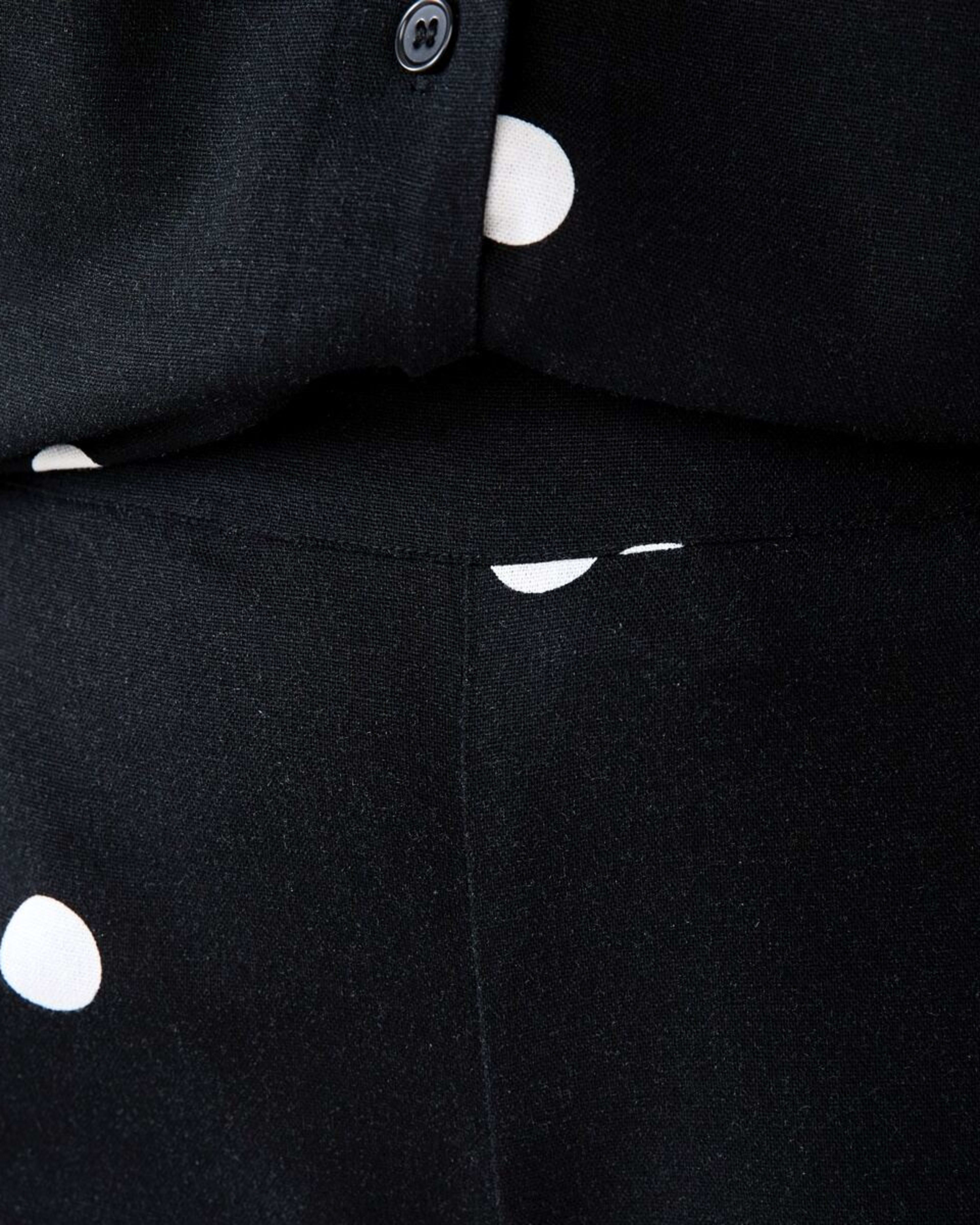 4 Textured Wide Leg Pants POLKA DOT BLACK, 4 of 6
