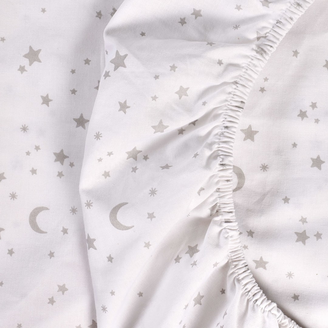 2 Pack Cotton Fitted Cot Sheets Stars Kmart