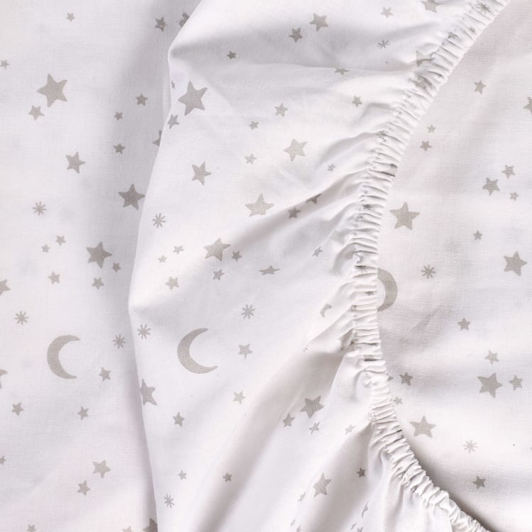 2 Pack Cotton Fitted Cot Sheets Stars Kmart