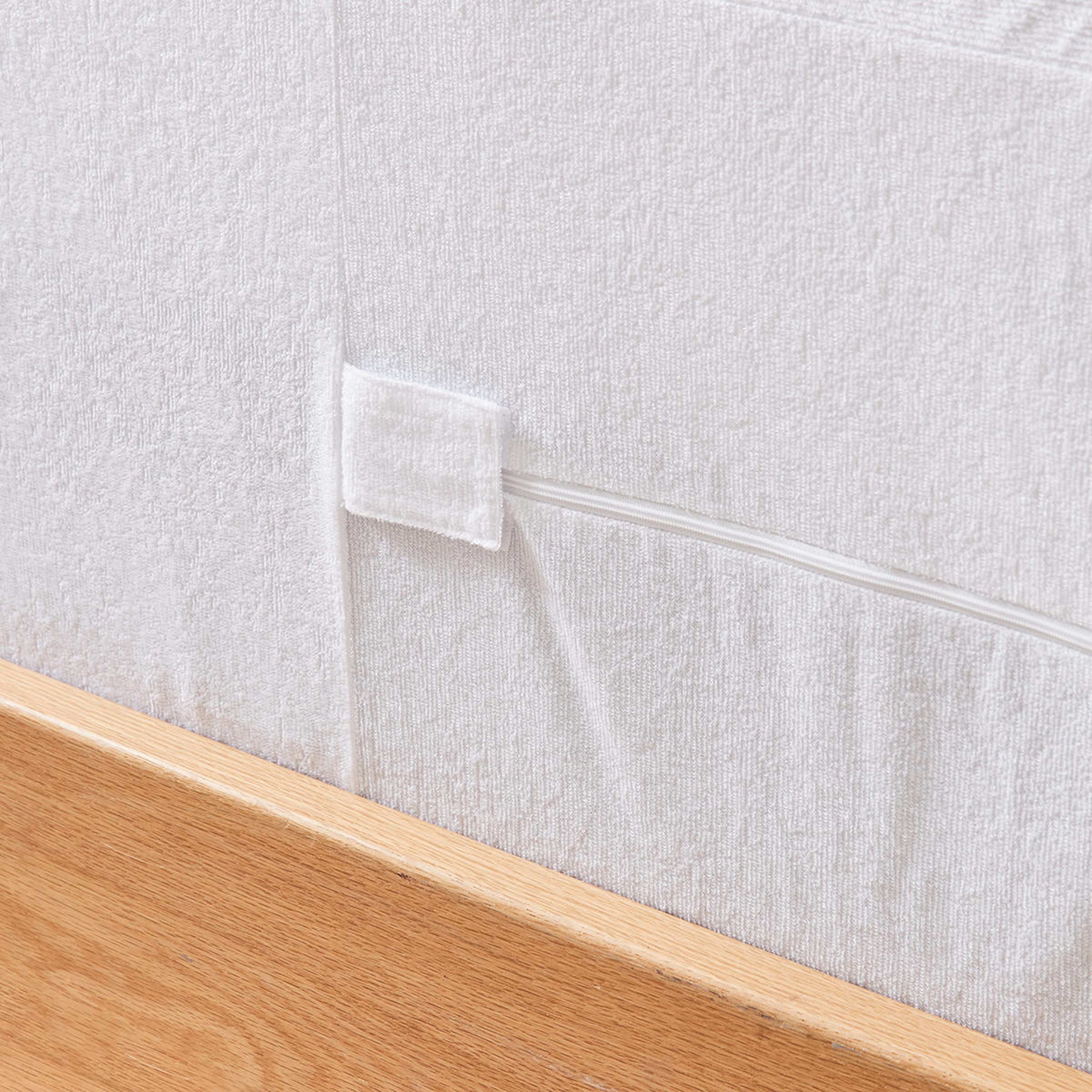 4 Bed Bug Resistant Fitted Mattress Encasement - Queen Bed, White, 4 of 8