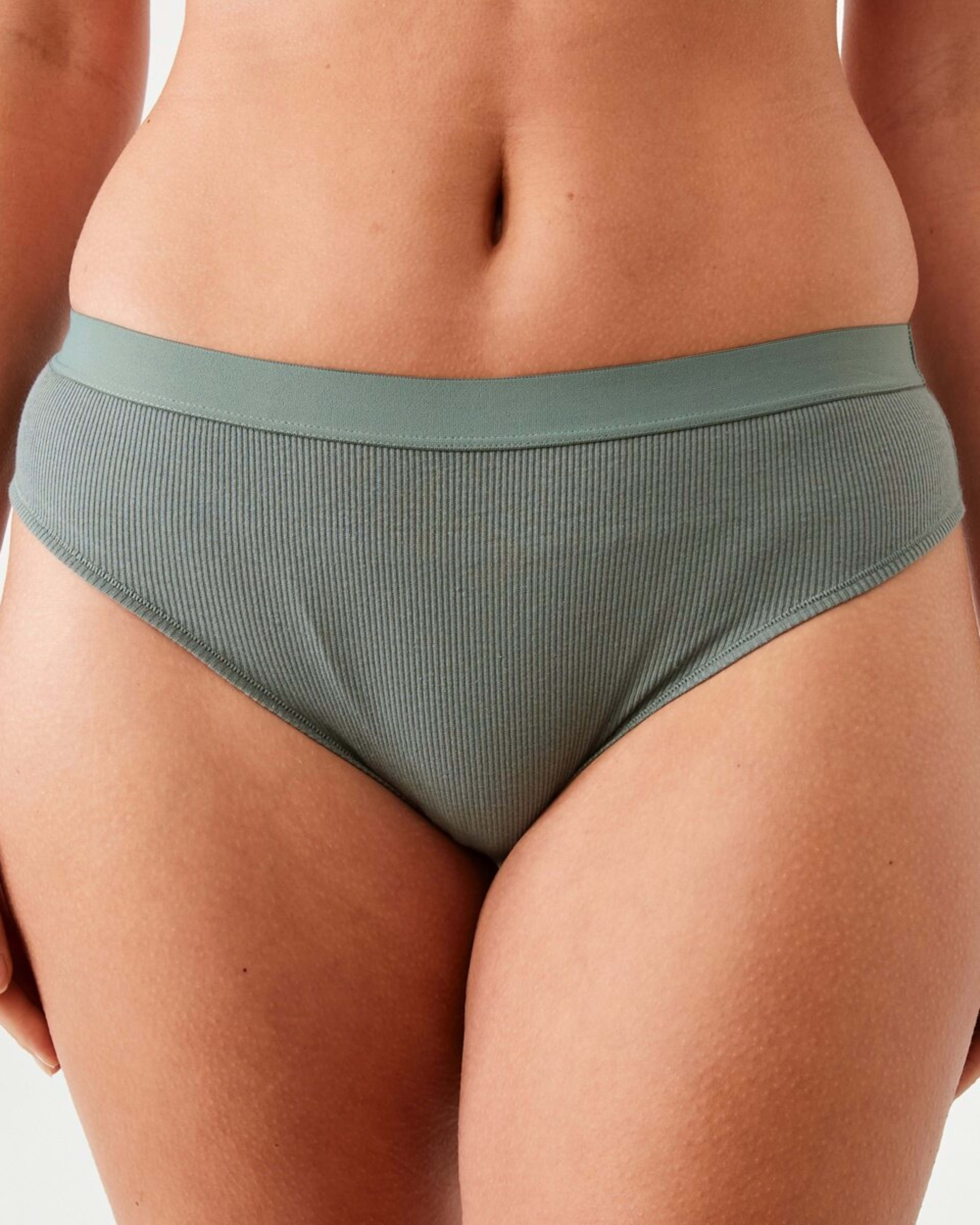 1 Ribbed Bikini Briefs Mint Shdw, 1 of 4