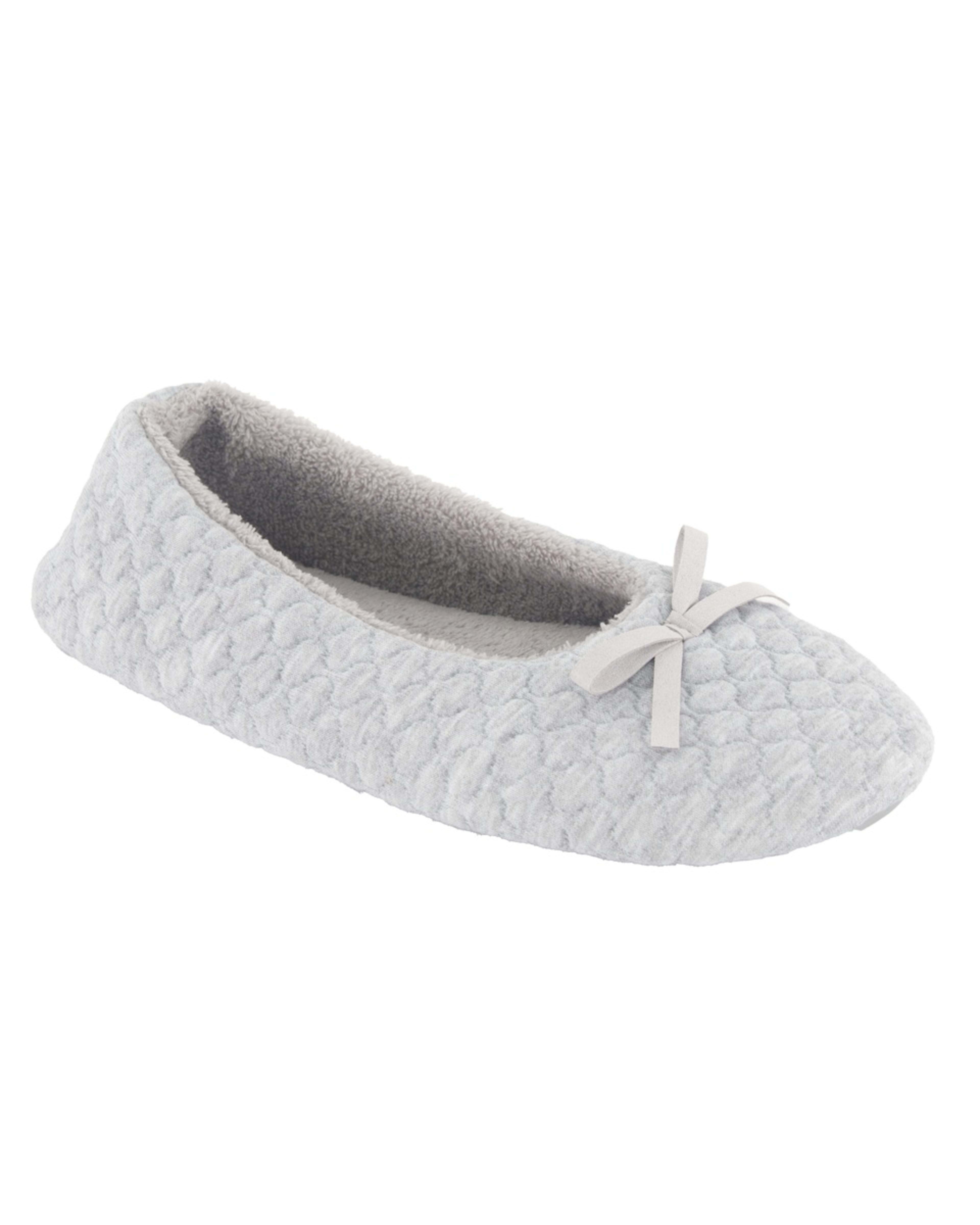 1 Quilted Ballet Slippers SOFT GREY MARLE