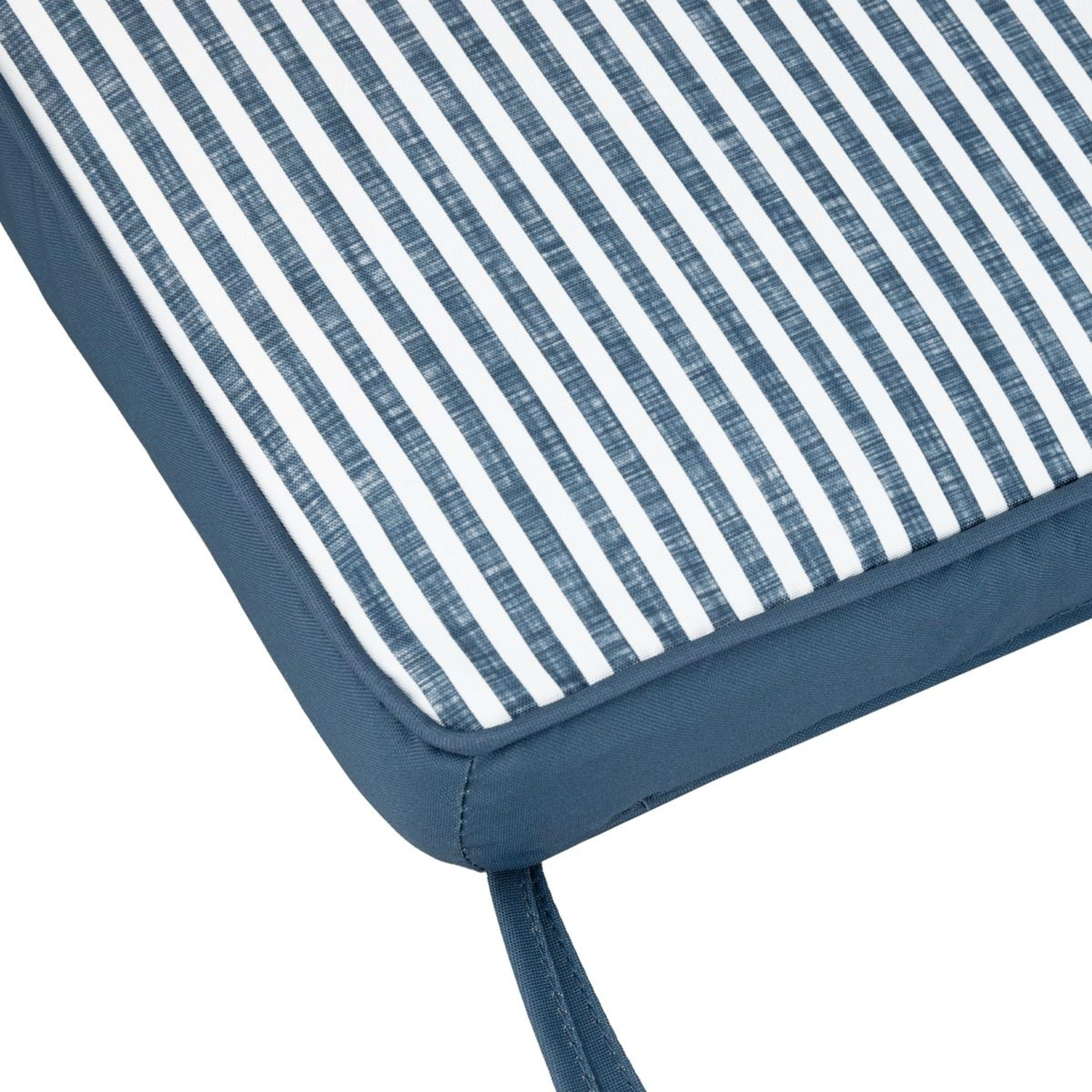 4 Outdoor Chair Pad - Blue Stripe, 4 of 5