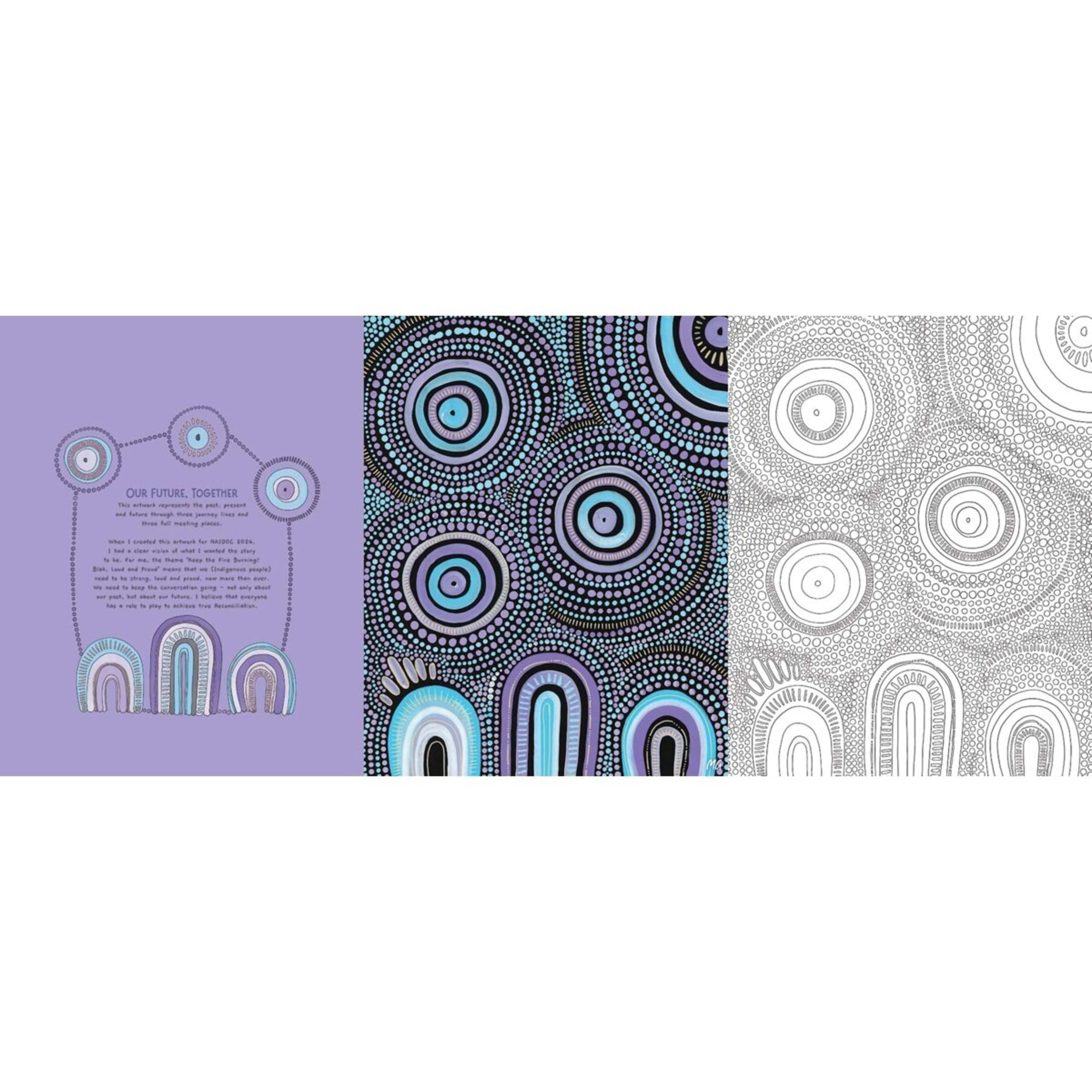2 Colour Your Own Strong Spirit Aboriginal Gallery Art by Merindah Gunya - Book, 2 of 2
