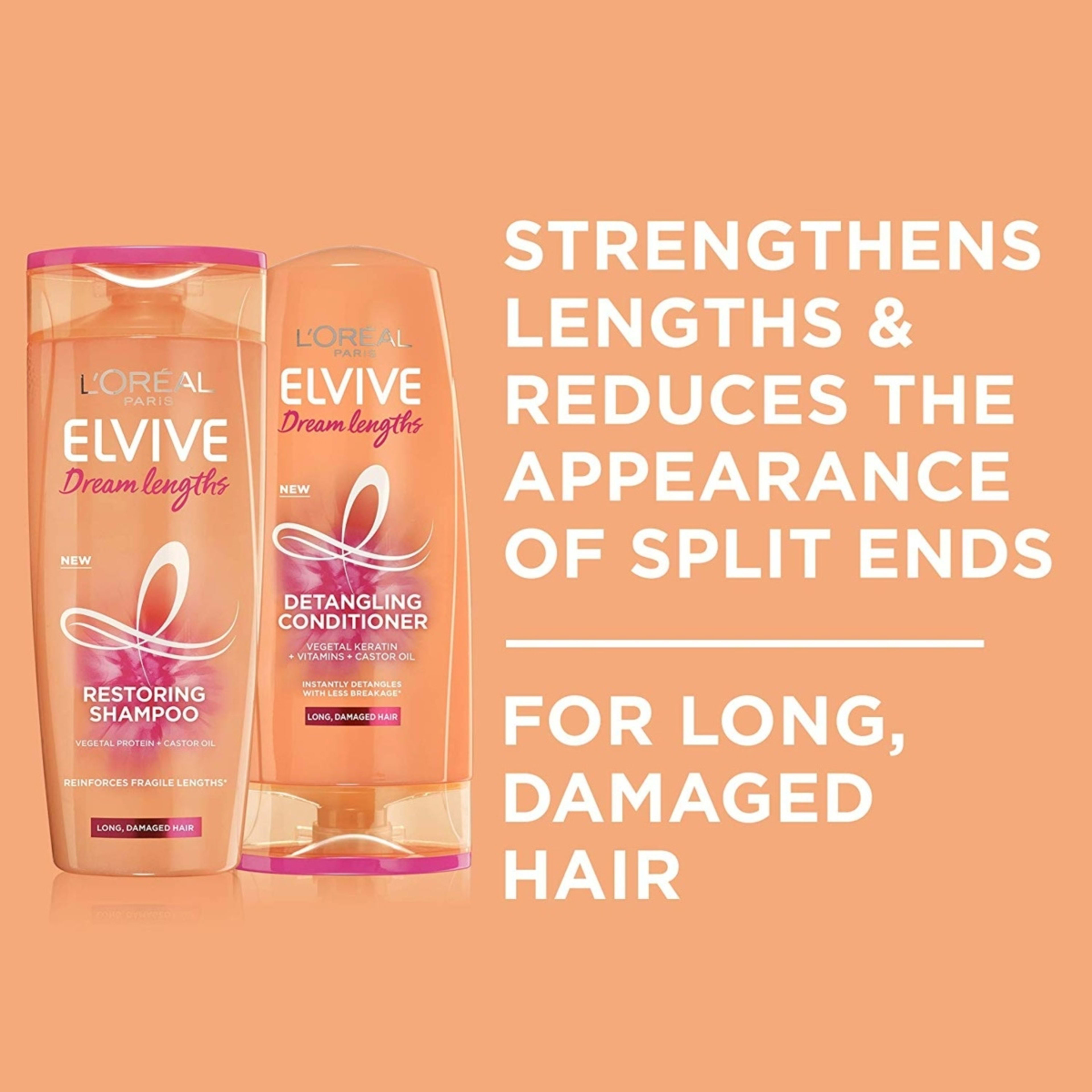 5 L'Oreal Paris Elvive Dream Lengths No Haircut Cream Leave-In Treatment 200ml - Vegetal Protein, Vitamin B and Castor Oil, 5 of 6