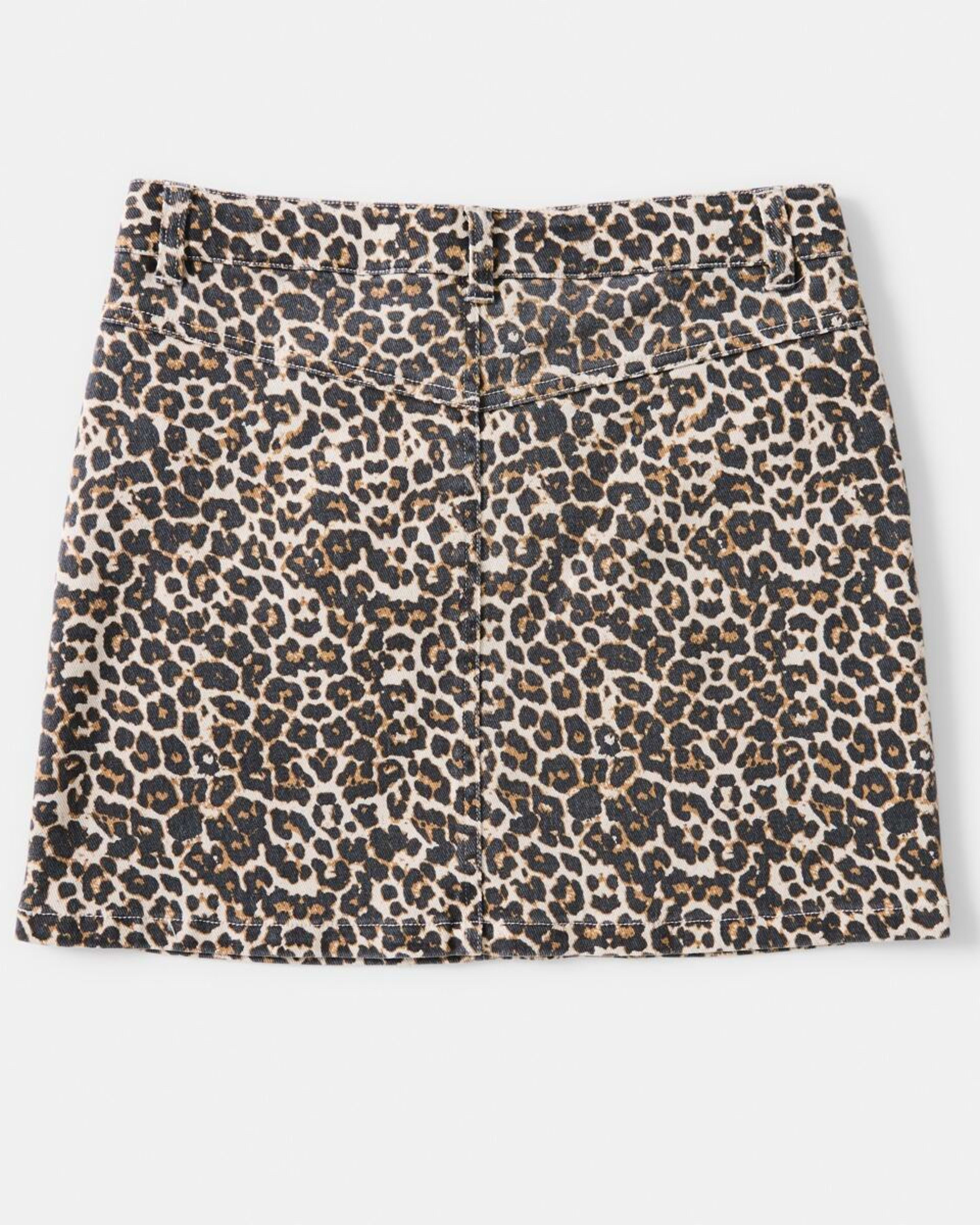 8 Denim Leopard Skirt Ocelotwas, 8 of 8